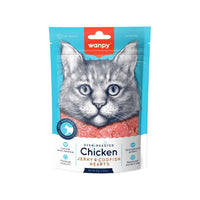 Wanpy Oven-Roasted Chicken Jerky & Codfish Hearts Cat Treats
