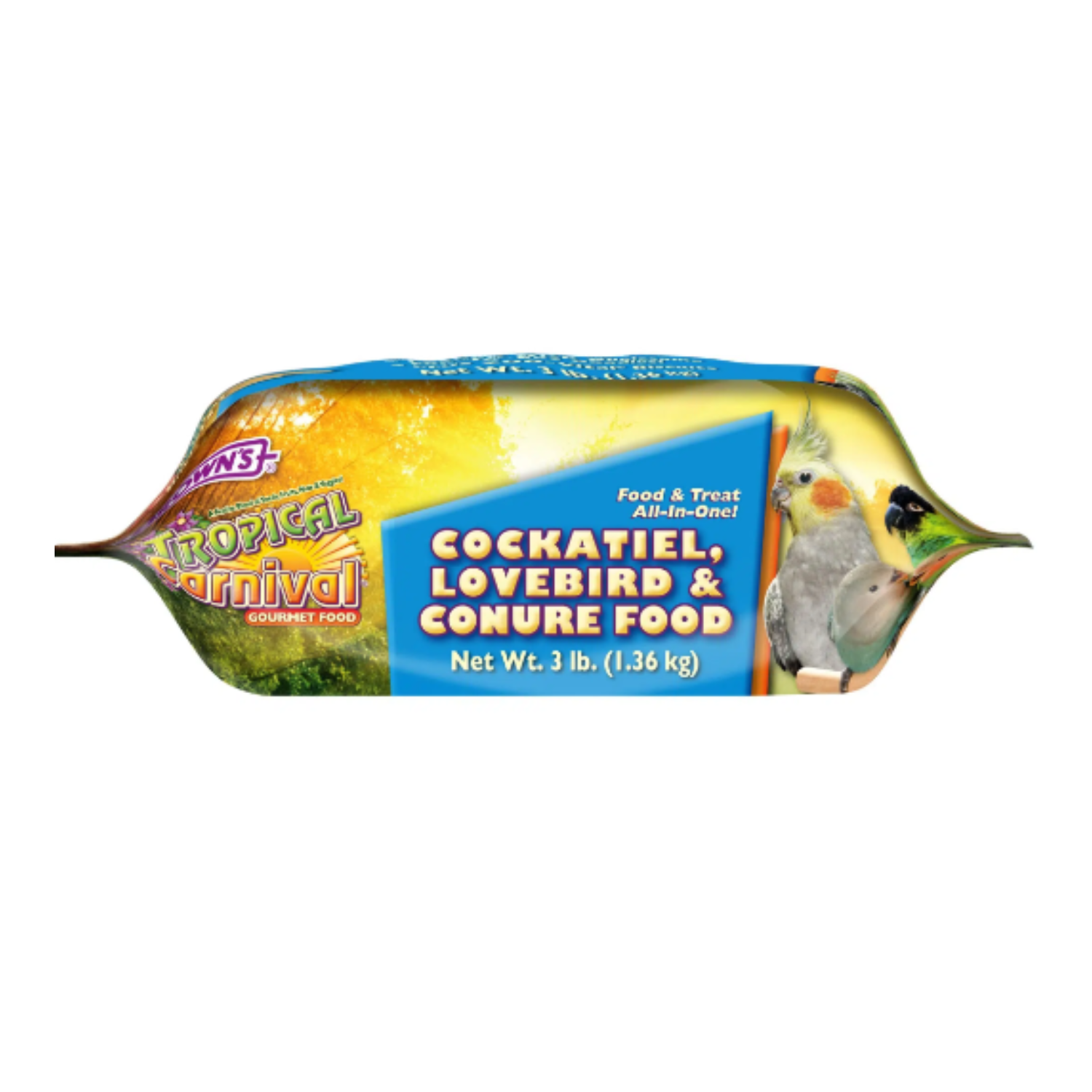Brown's Tropical Carnival Gourmet Cockatiel Lovebird & Conure Food