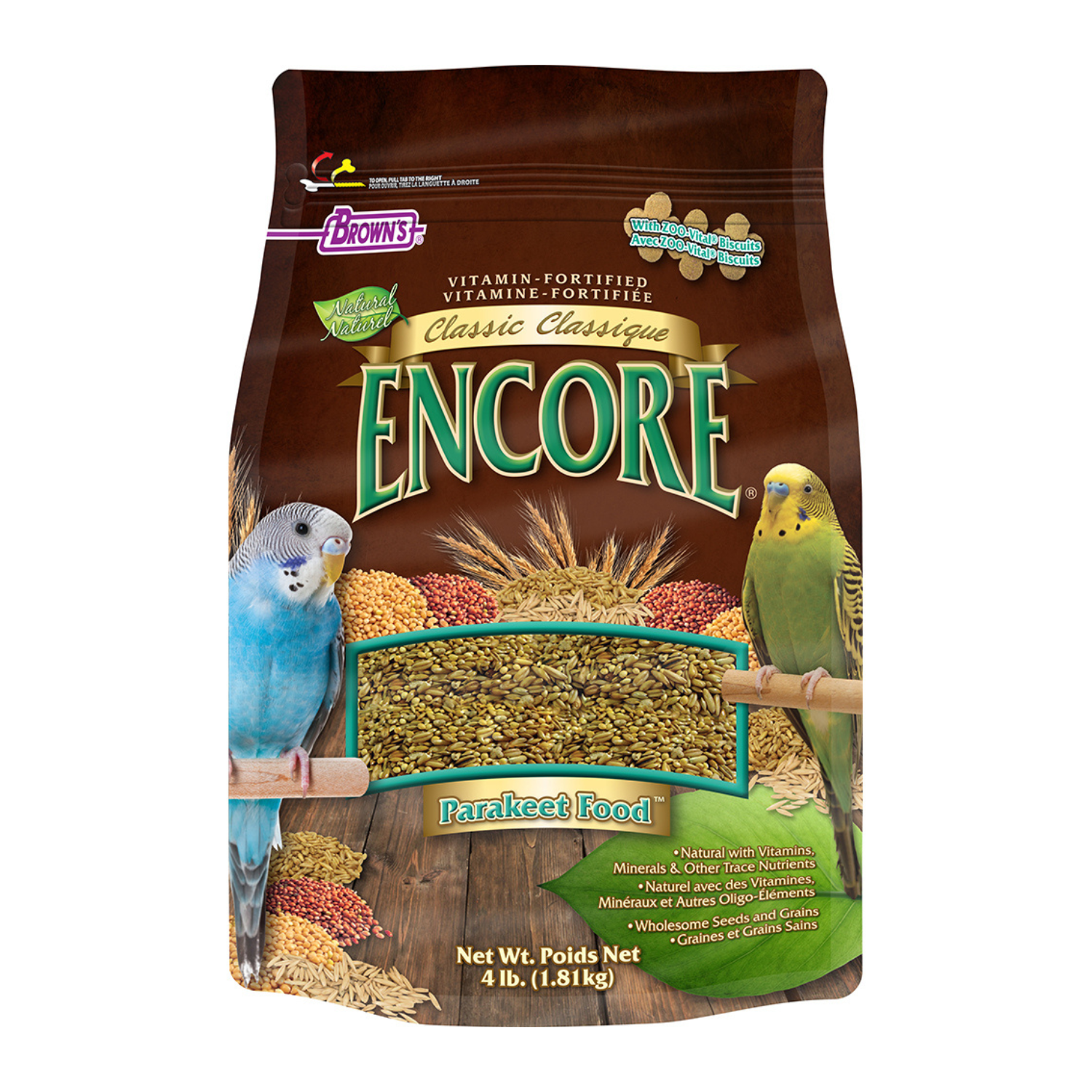 Brown's Encore Classic Natural Parakeet Food