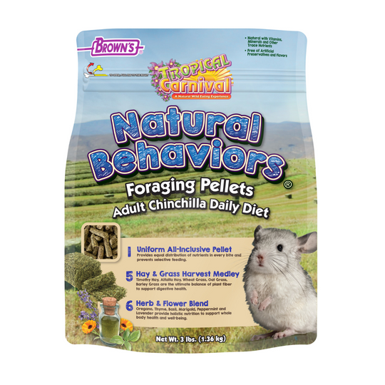 Tropical Carnival® Natural Behaviors Foraging Pellets Adult Chinchilla Daily Diet