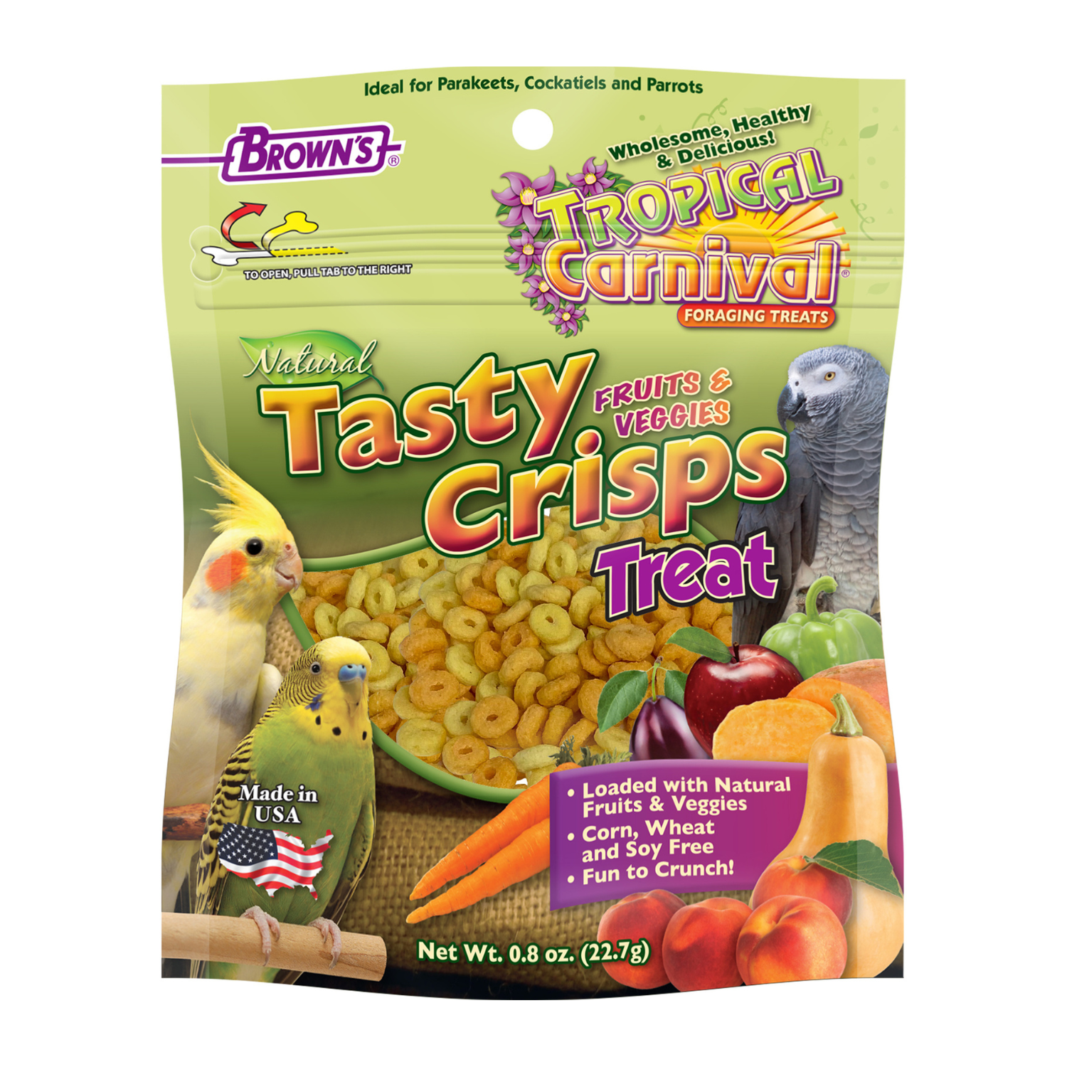 Tropical Carnival® Natural Tasty Crisps for Pet Birds