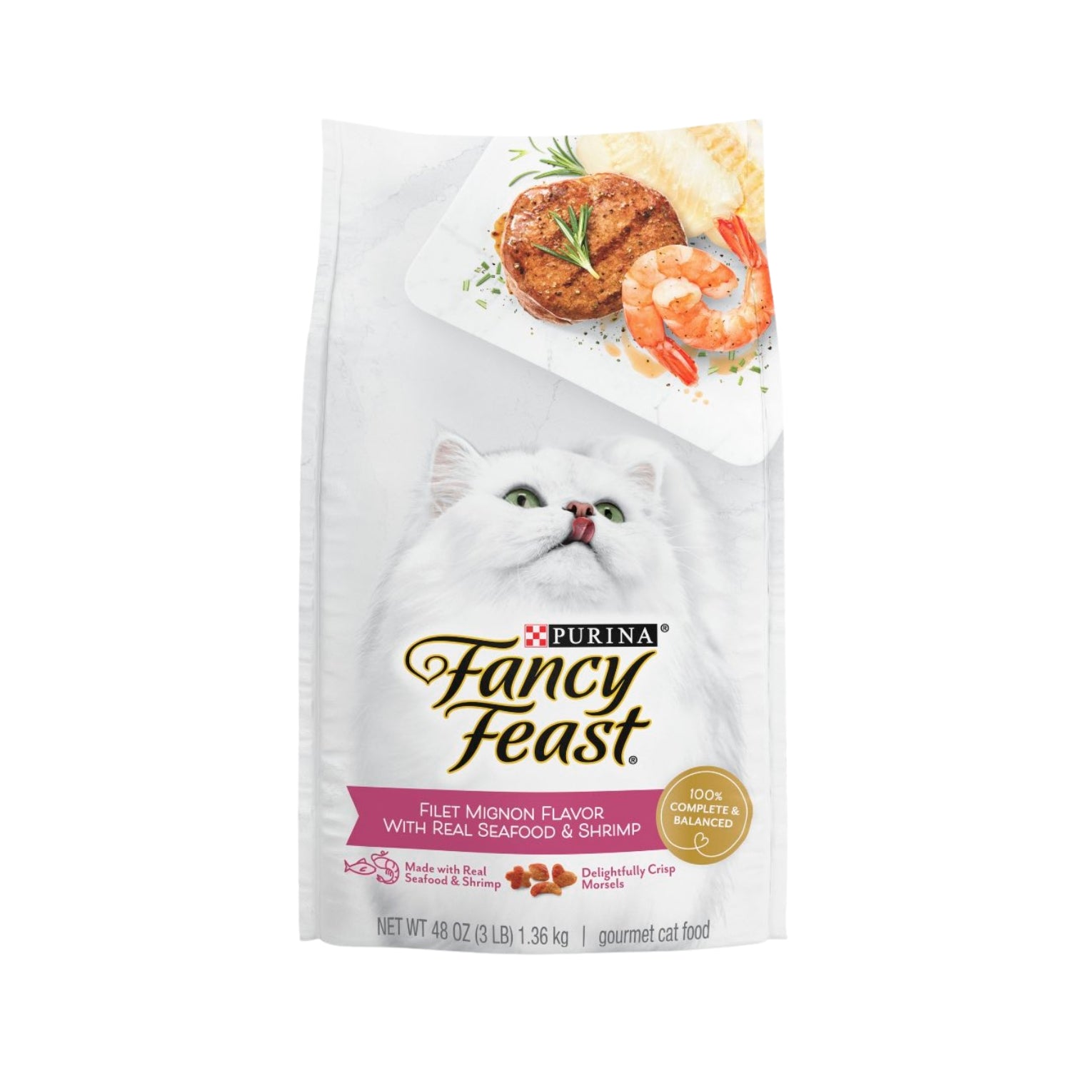 Fancy Feast Filet Mignon with Real Seafood & Shrimp Dry Cat Food