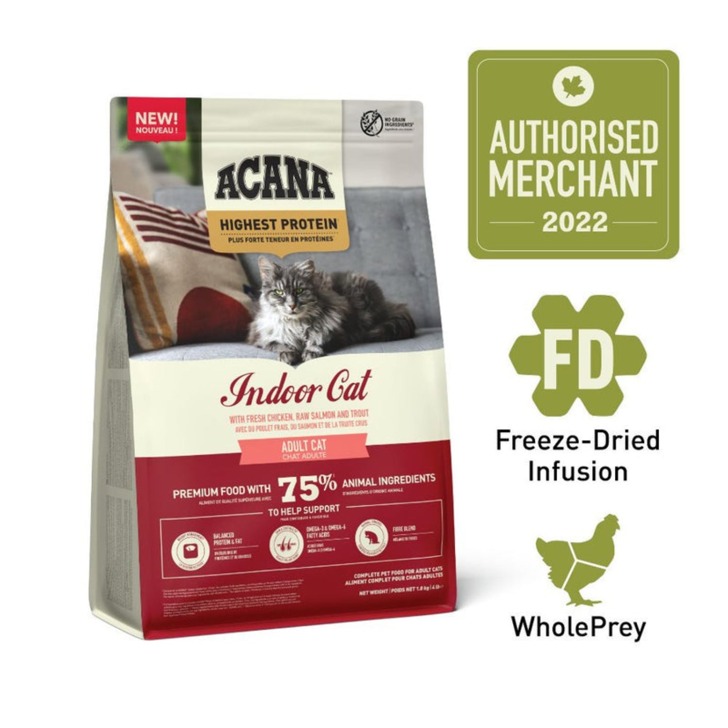 Acana Highest Protein Indoor Dry Cat Food