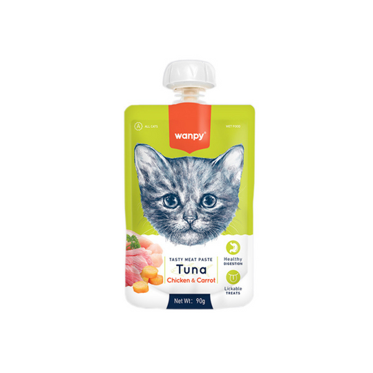Wanpy Tasty Meat Paste Tuna Chicken & Carrot Cat Food
