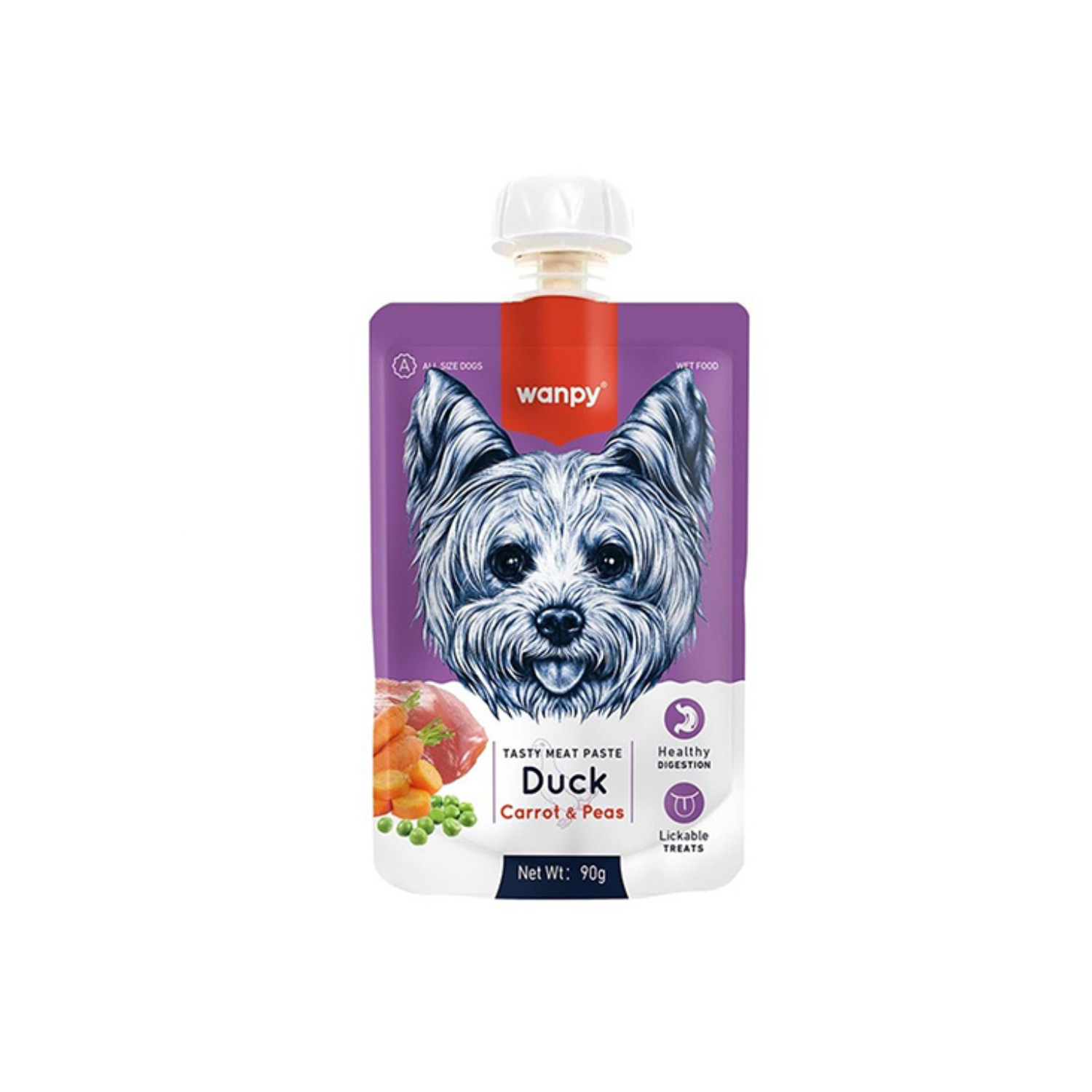 Wanpy Tasty Meat Paste Duck Carrot & Pea Dog Food