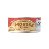 Canned Seedo Mousse Tuna for cats on a white background