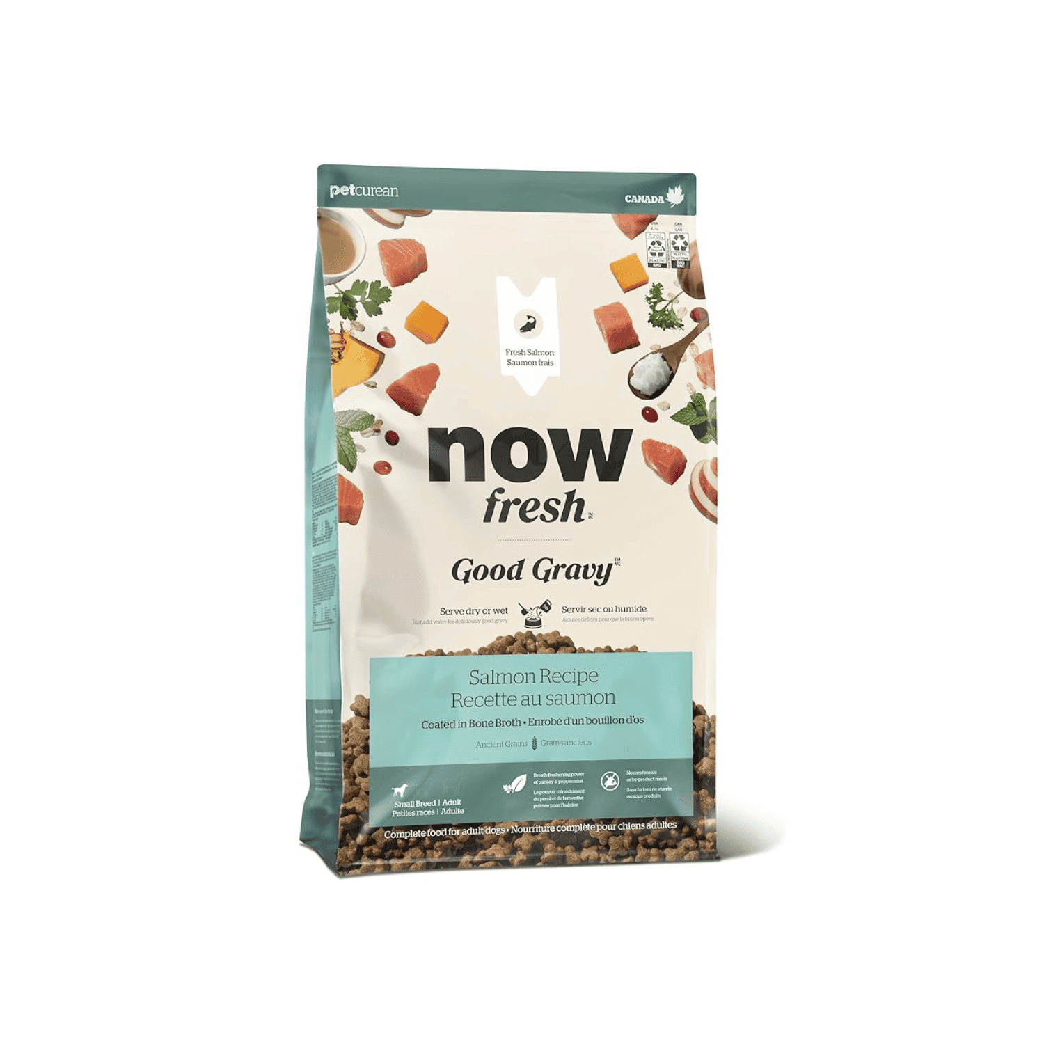 Now Fresh Good Gravy Salmon Coated in Bone Broth for Dog Food