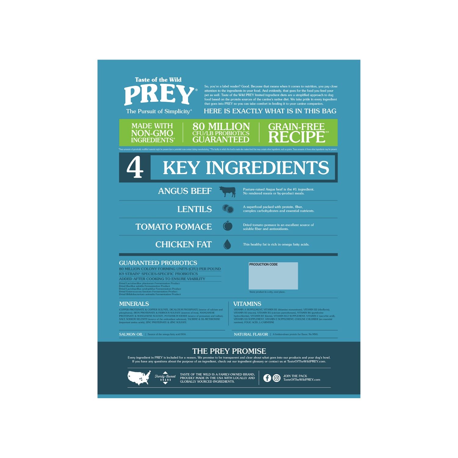 Taste of the Wild Prey Angus Beef Limited Ingredient Recipe Dog Dry Food