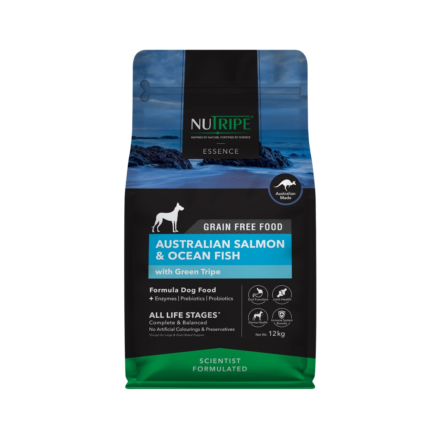 Nutripe Essence Australian Salmon & Ocean Fish with Green Tripe Dog Dry Food