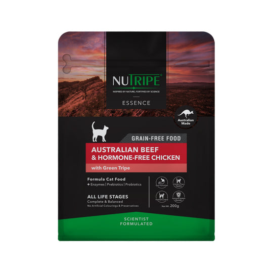 Nutripe Essence Australian Beef & Hormone-Free Chicken with Green Tripe Cat Dry Food