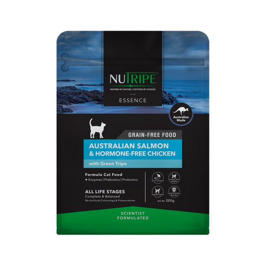 Nutripe Essence Australian Salmon & Hormone-Free Chicken with Green Tripe Cat Dry Food