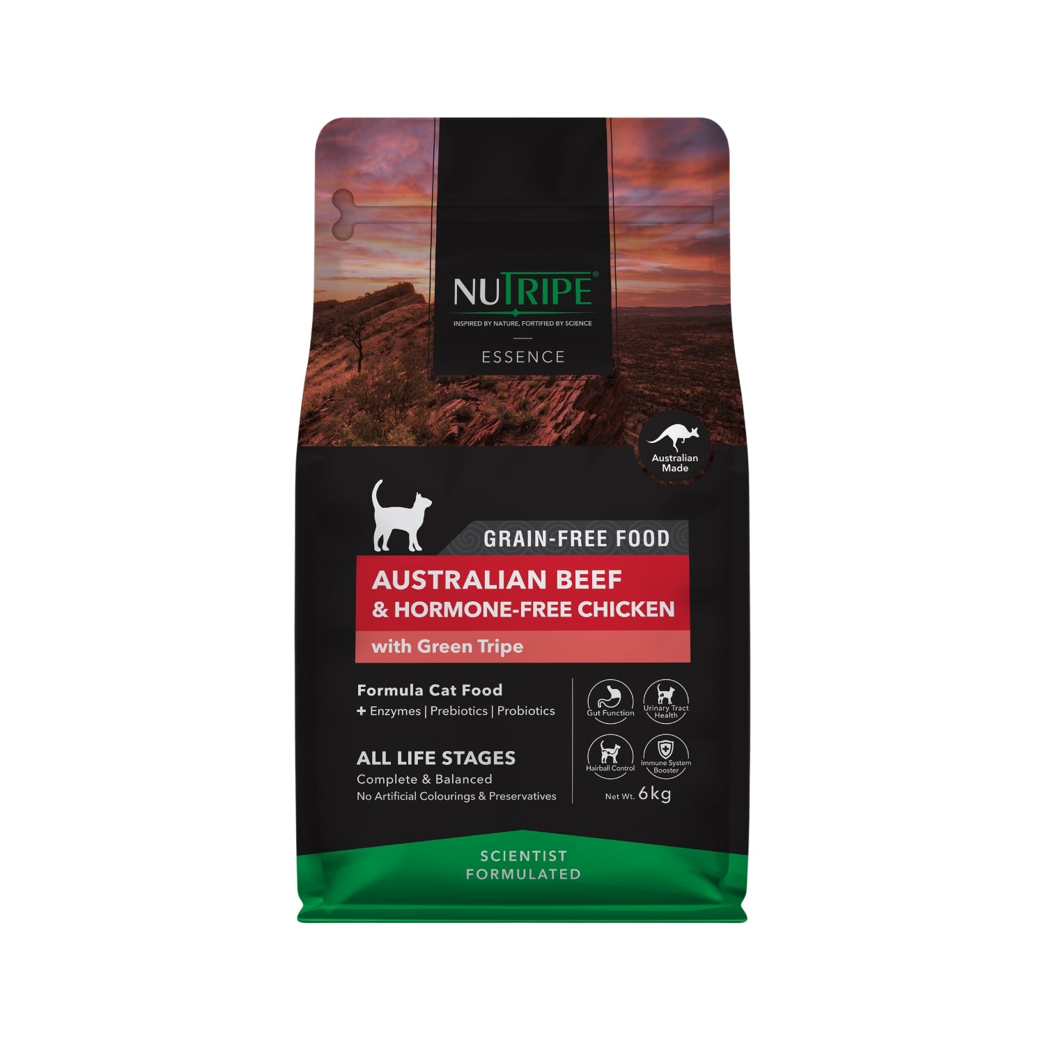 Nutripe Essence Australian Beef & Hormone-Free Chicken with Green Tripe Cat Dry Food