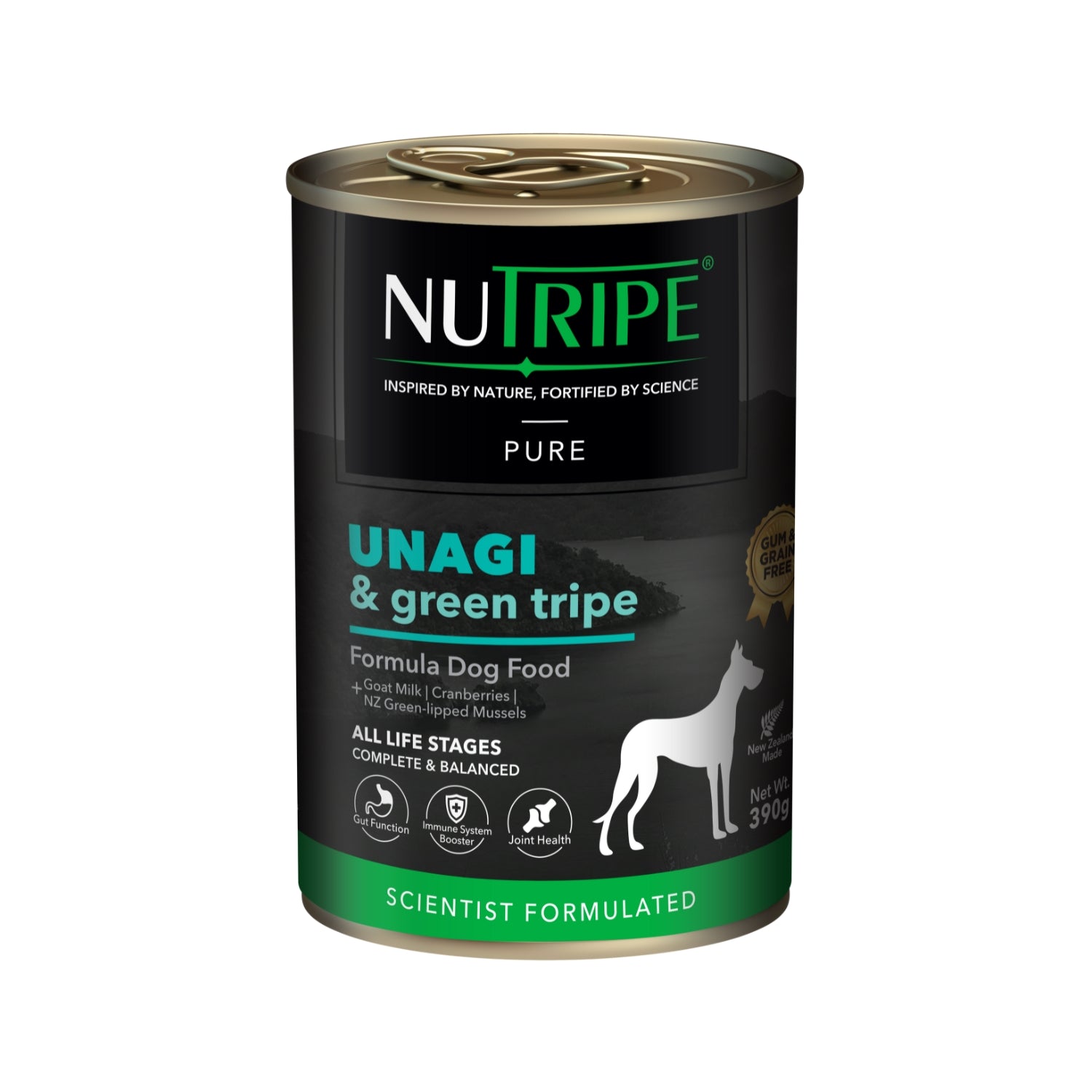 Nutripe Pure Unagi & Green Tripe Gum-Free Wet Dog Canned Food