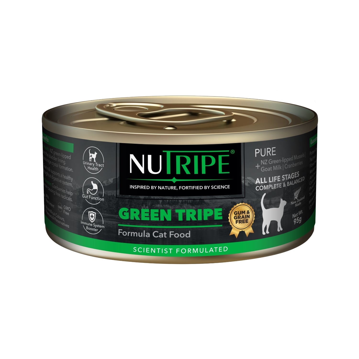 Nutripe Pure Green Tripe Gum-Free Wet Cat Canned Food