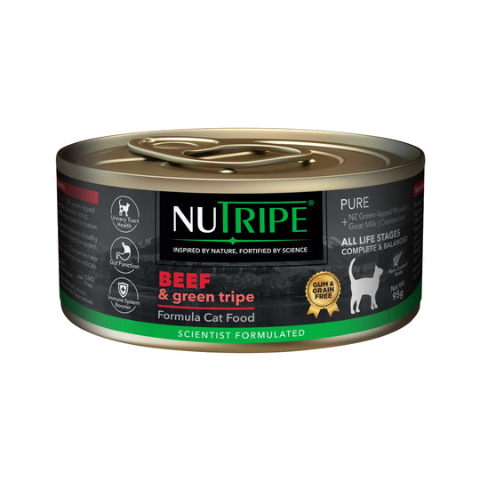 Nutripe Pure Beef & Green Tripe Gum-Free Wet Cat Canned Food