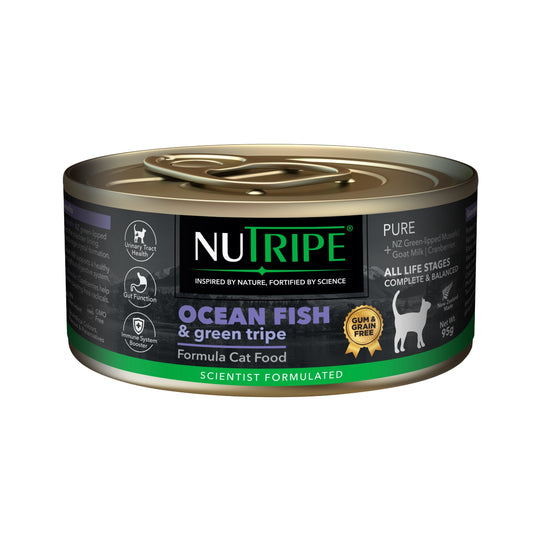 Nutripe Pure Ocean Fish & Green Tripe Gum-Free Wet Cat Canned Food