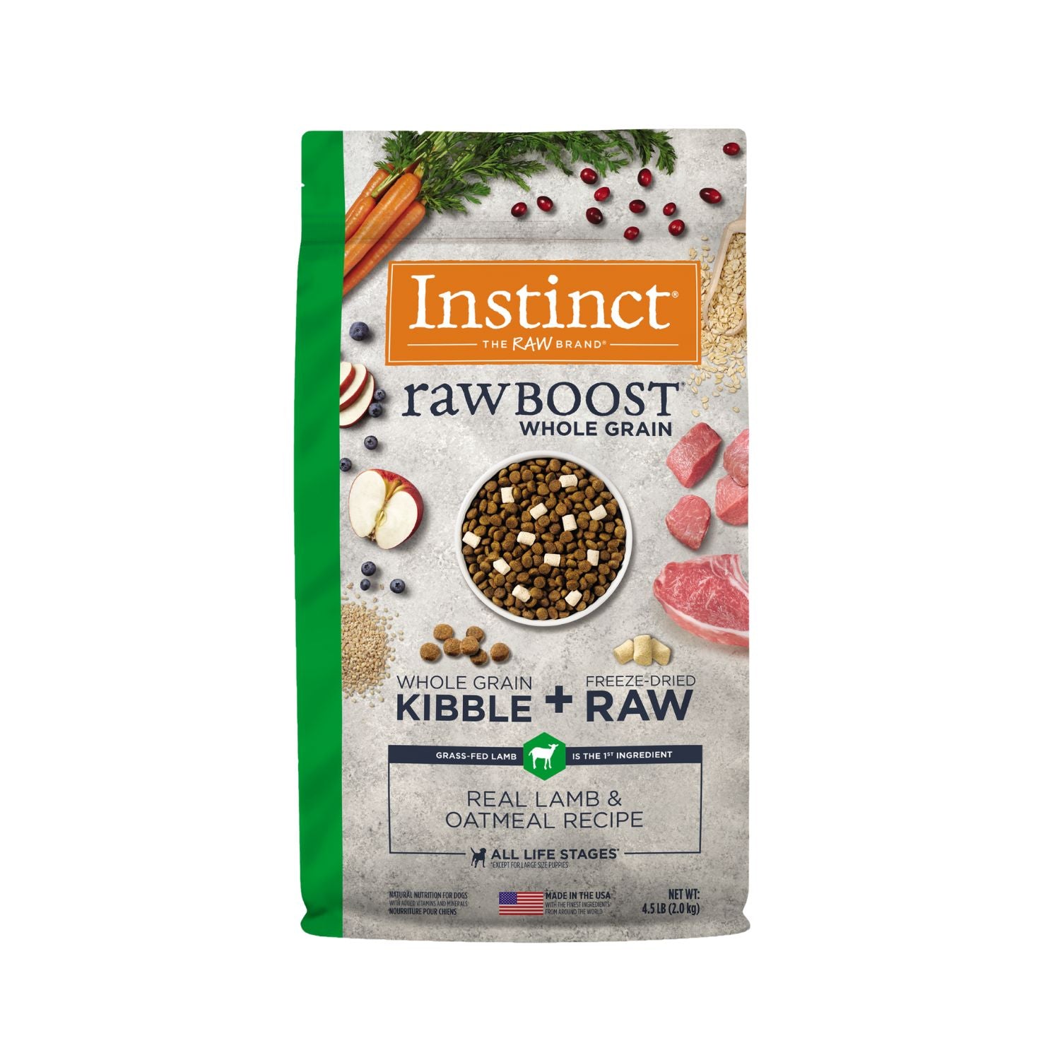 Instinct Raw Boost Whole Grain Real Lamb & Oatmeal Recipe Dry Dog Food