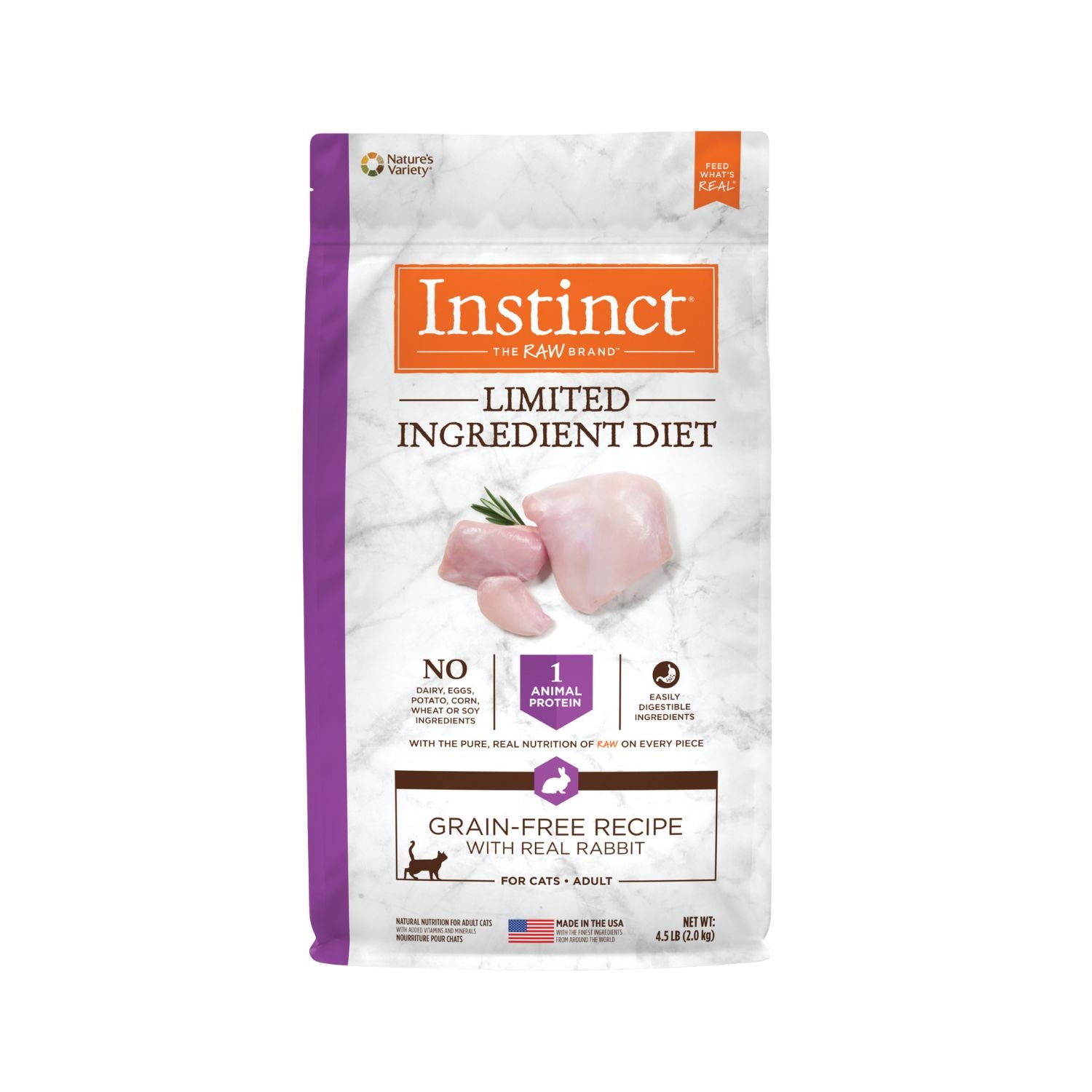 Instinct Limited Ingredient Diet Grain-Free Recipe with Real Rabbit Dry Cat Food