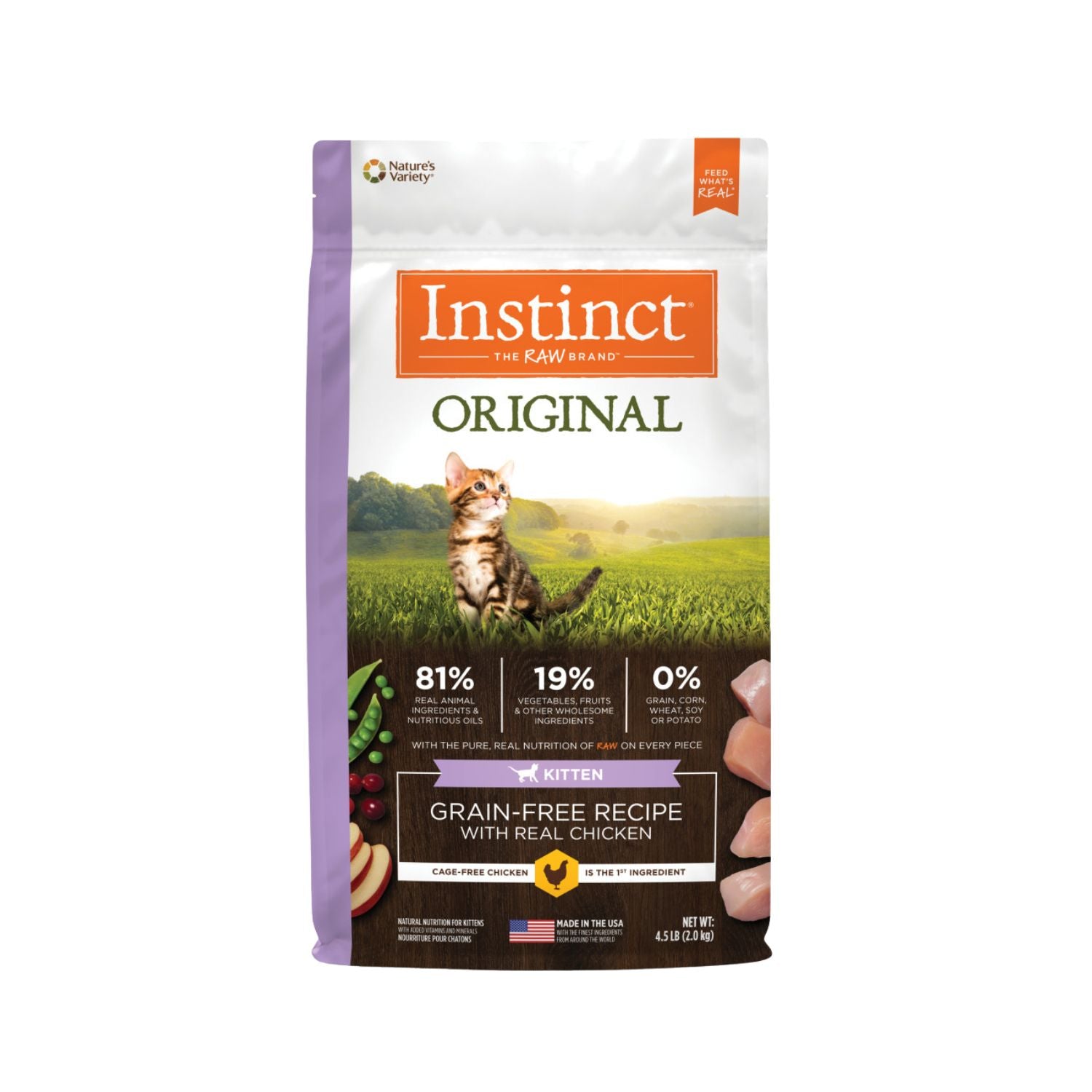 Instinct Original Kitten Grain-Free Recipe with Real Chicken Dry Cat Food