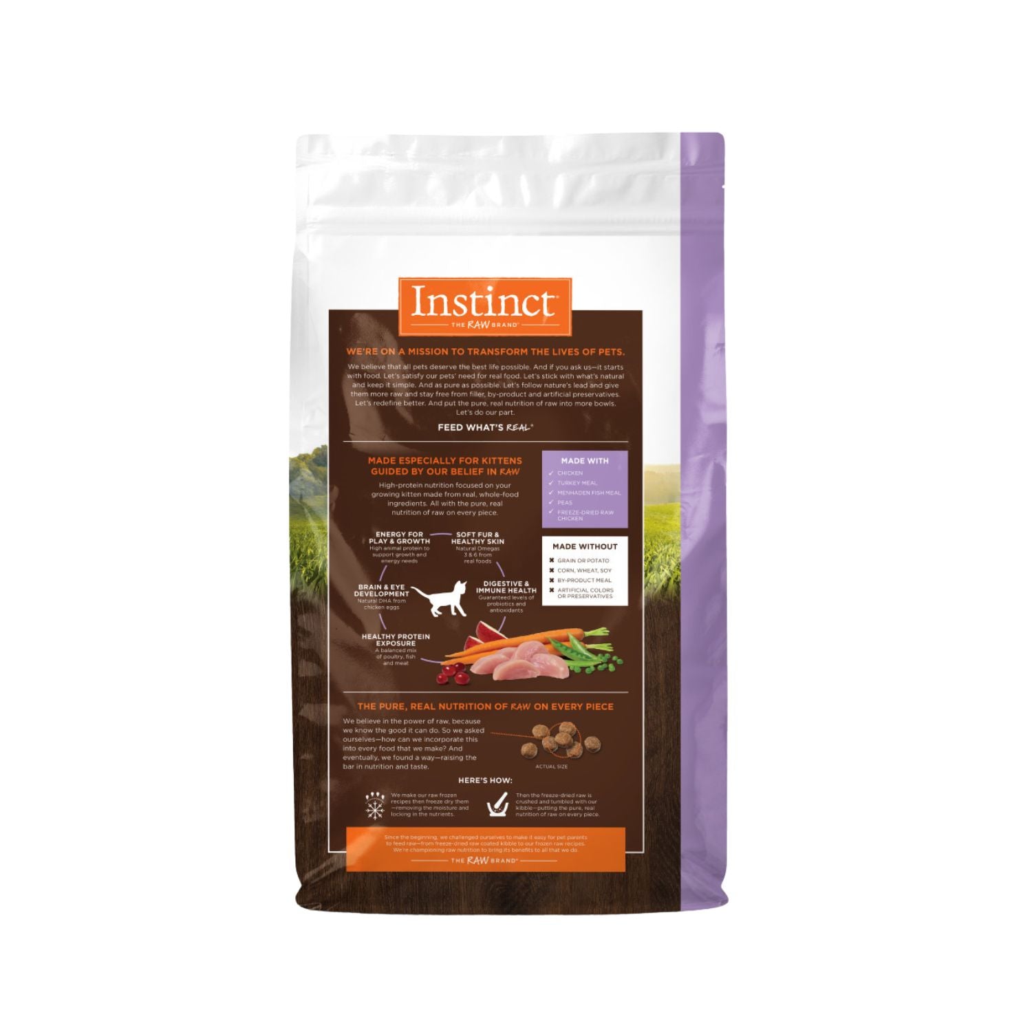 Instinct Original Kitten Grain-Free Recipe with Real Chicken Dry Cat Food