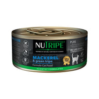 Nutripe Pure Mackerel & Green Tripe Gum-Free Wet Cat Canned Food