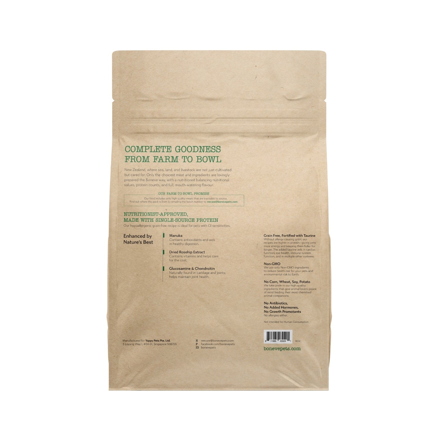 Boneve Earthmade Free Range Grass-Fed Beef Dry Dog Food