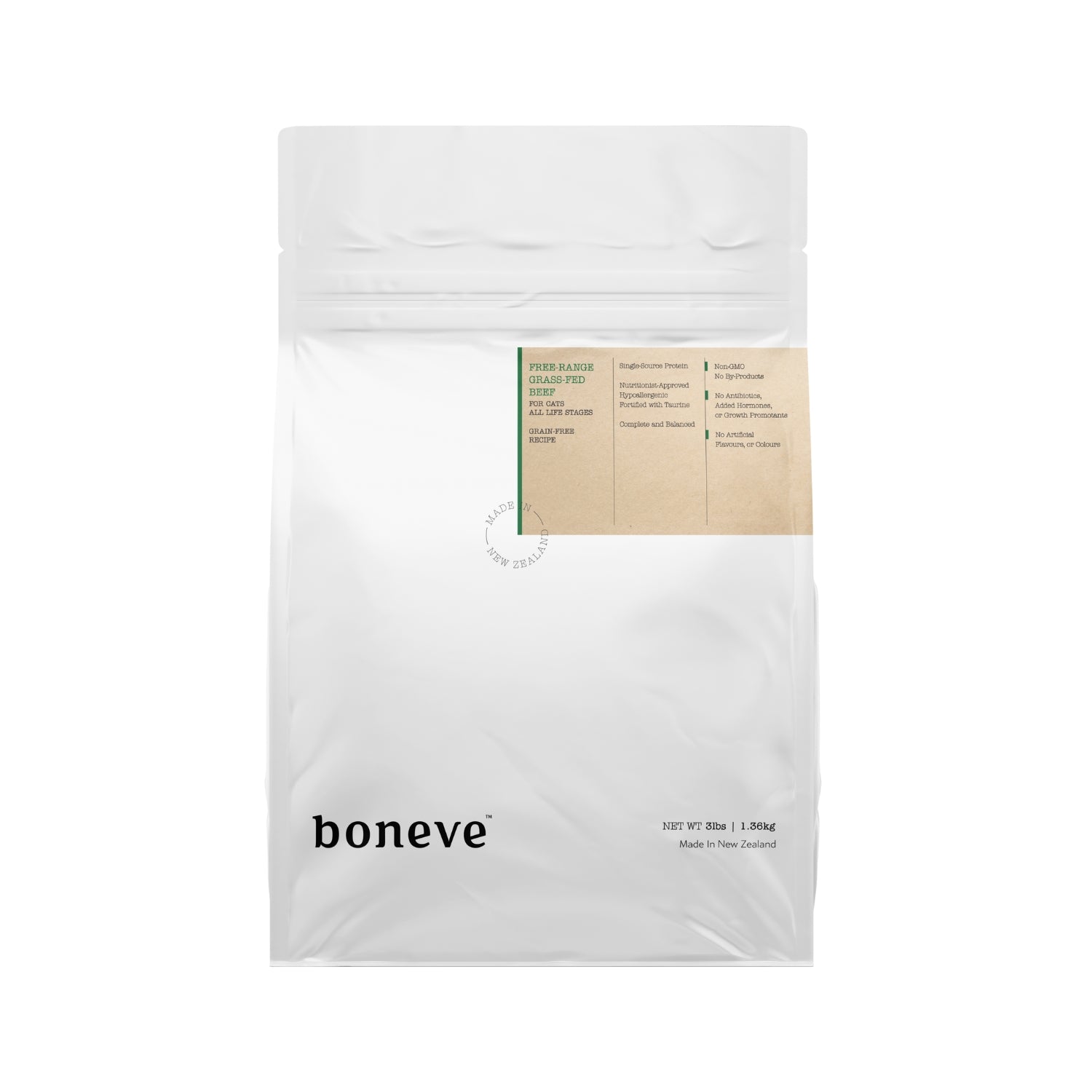 Boneve Earthmade Free Range Grass-Fed Beef Dry Cat Food