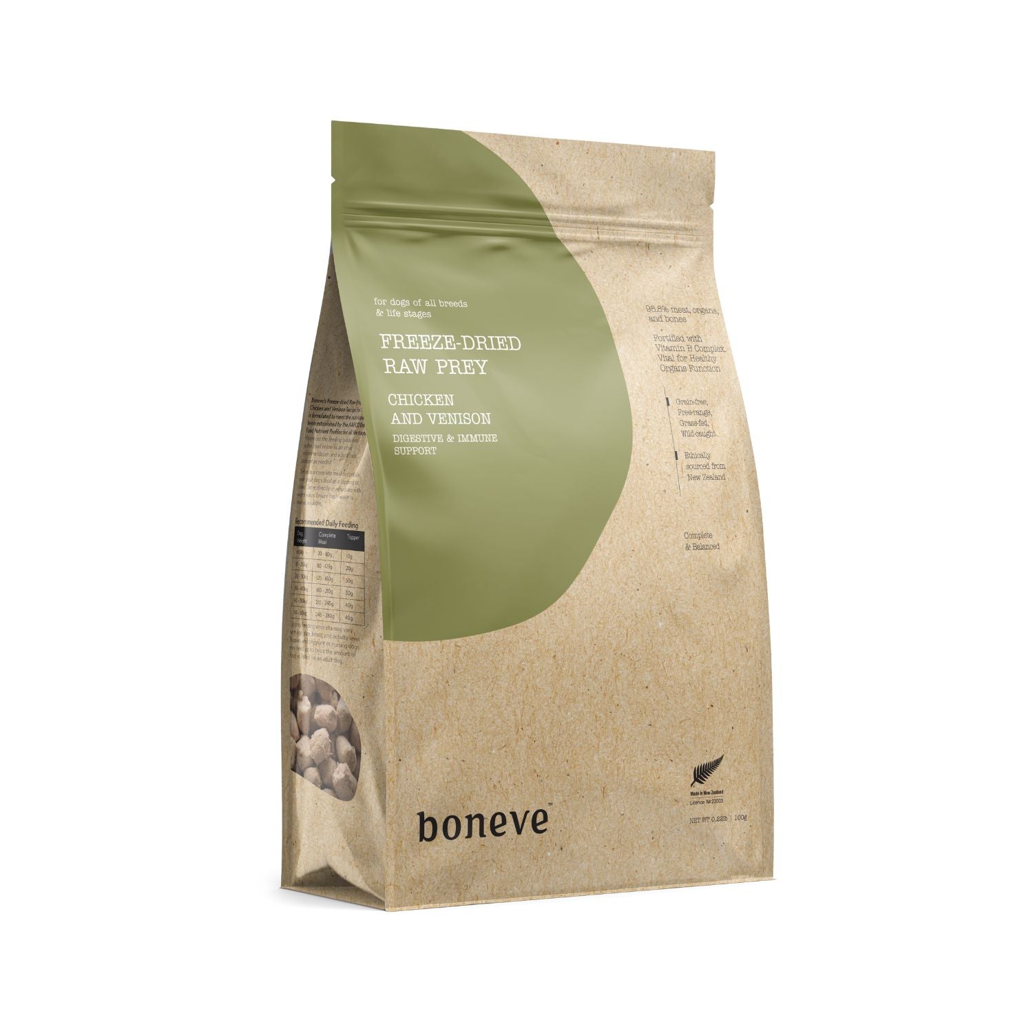 Boneve Freeze Dried Raw Chicken & Venison Dog Food