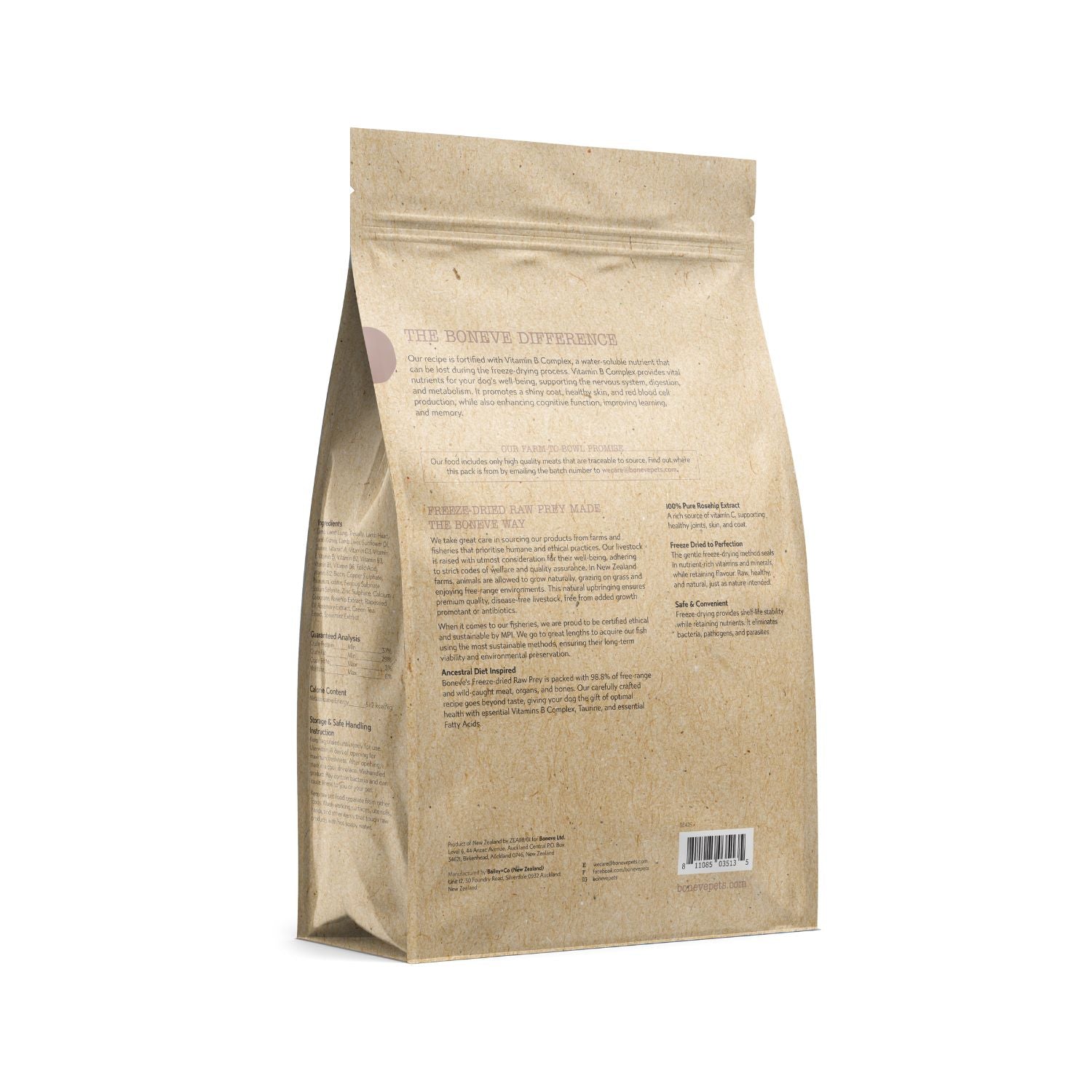 Boneve Freeze Dried Raw Chicken & Venison Dog Food