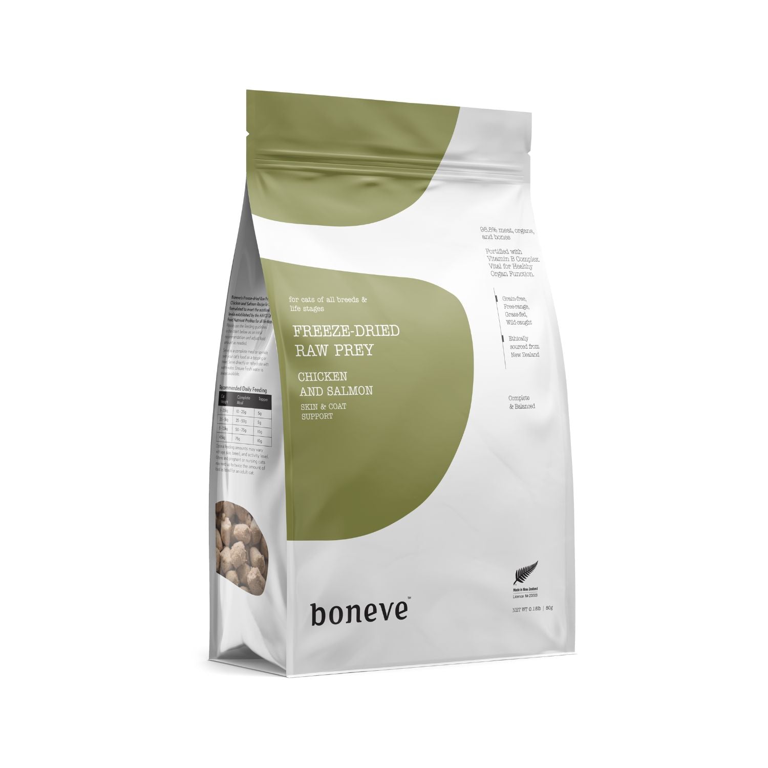 Boneve Freeze Dried Raw Chicken & Salmon Cat Food