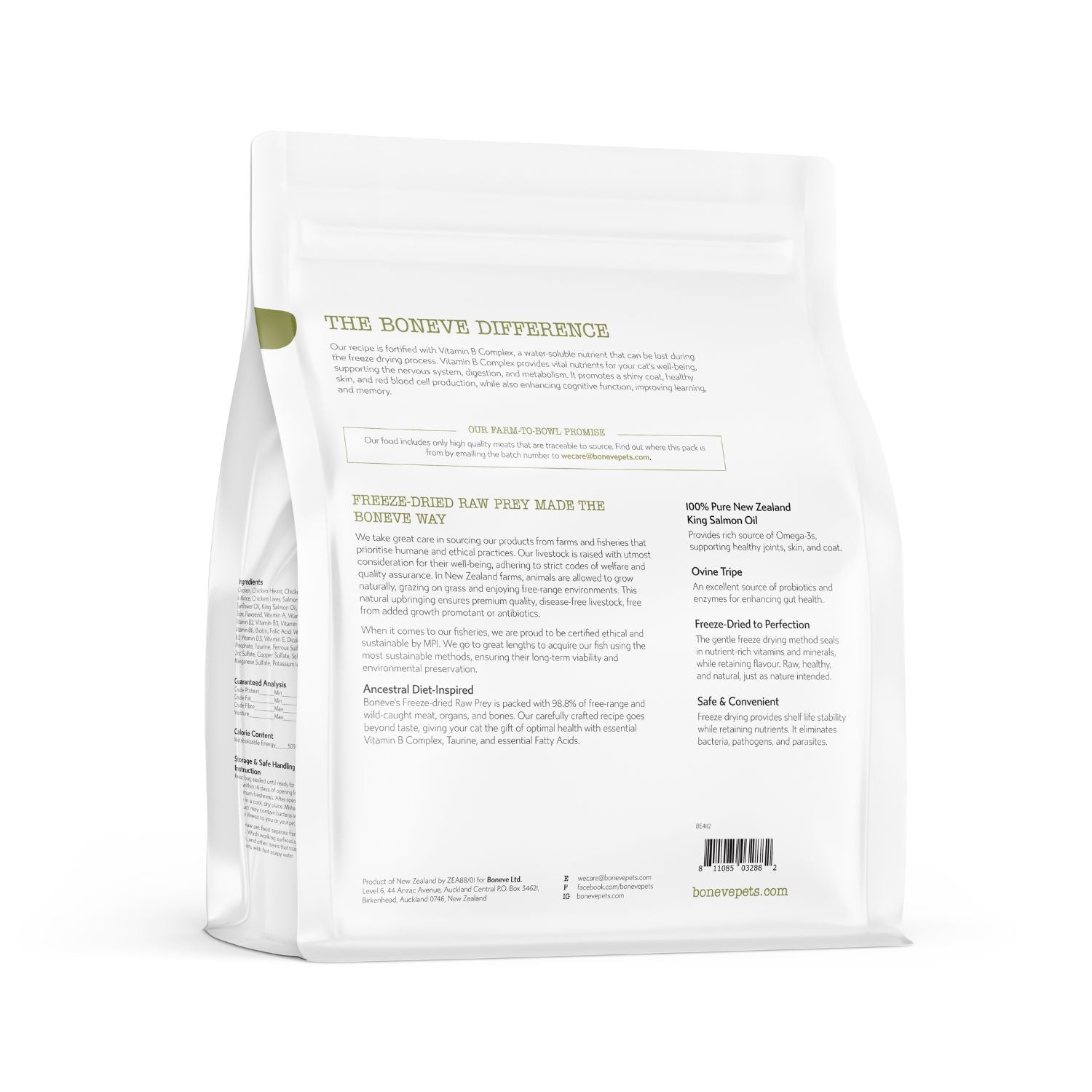 Boneve Freeze Dried Raw Chicken & Salmon Cat Food