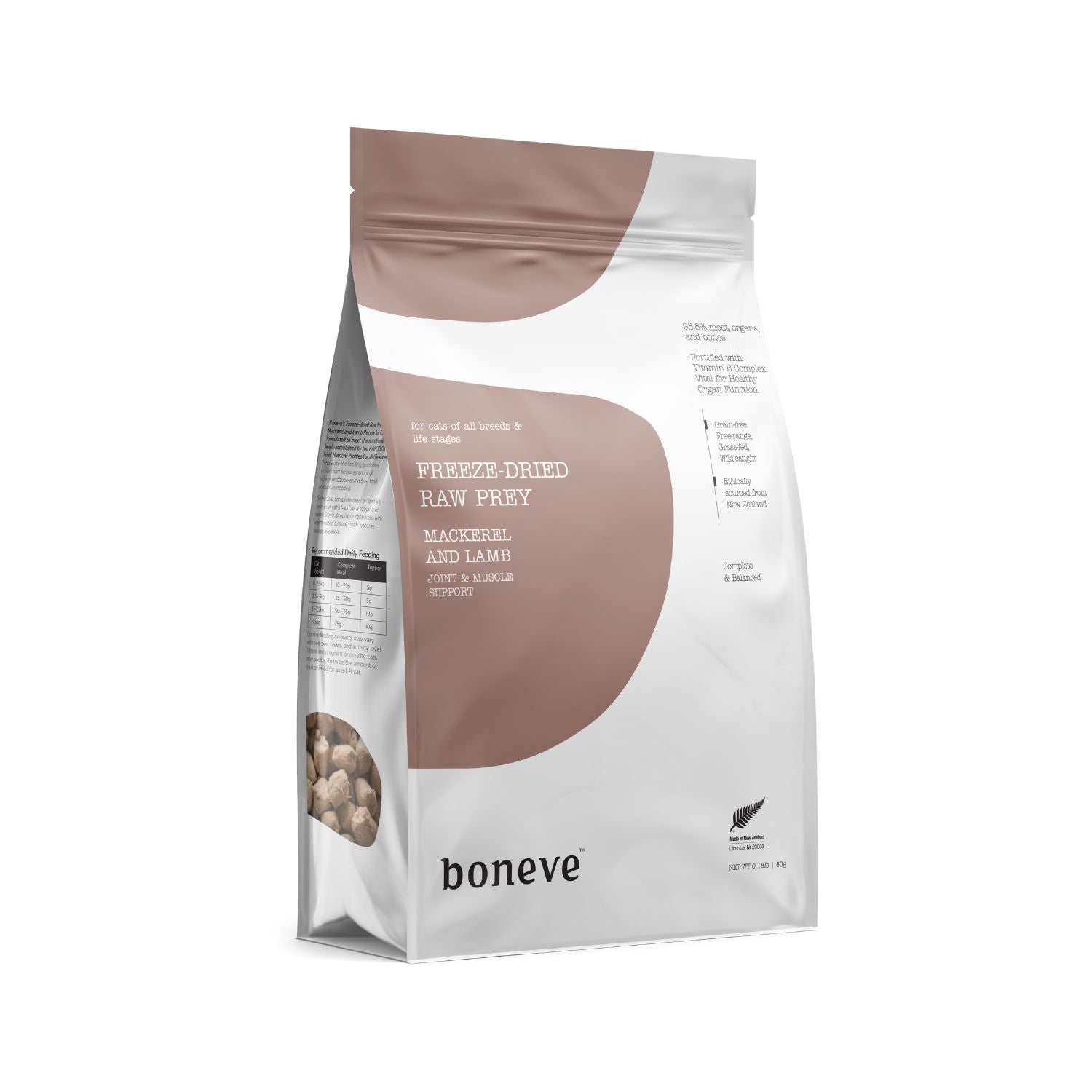 Boneve Freeze Dried Raw Mackerel & Lamb Cat Food