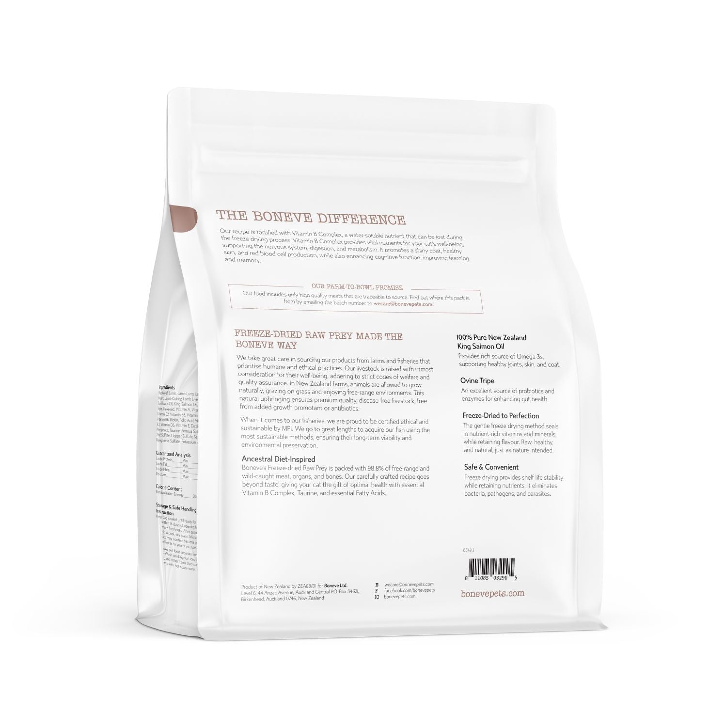 Boneve Freeze Dried Raw Mackerel & Lamb Cat Food