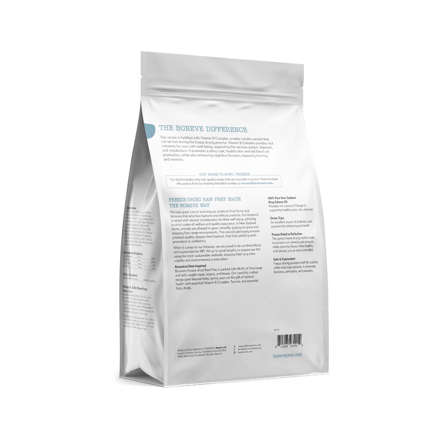 Boneve Freeze Dried Raw Beef & Chicken Cat Food