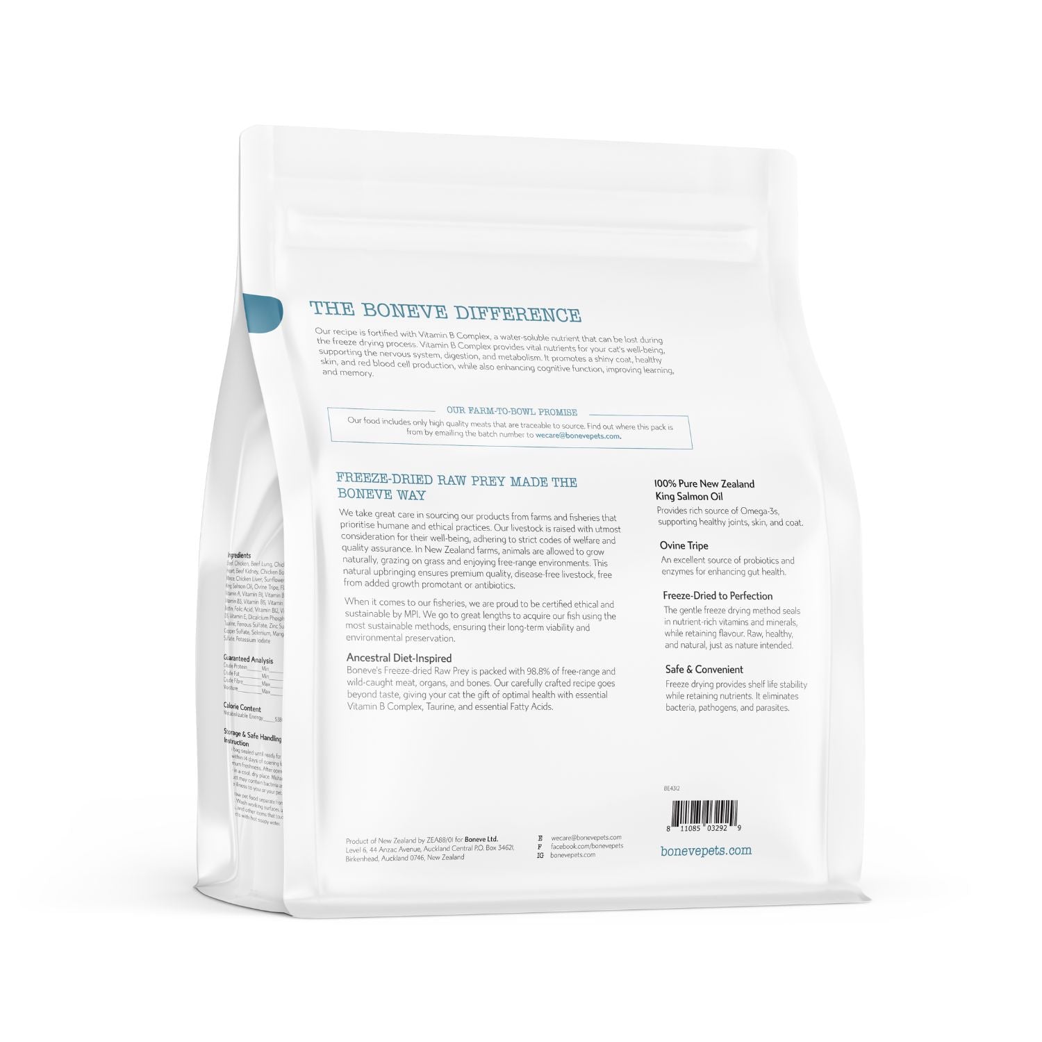 Boneve Freeze Dried Raw Beef & Chicken Cat Food