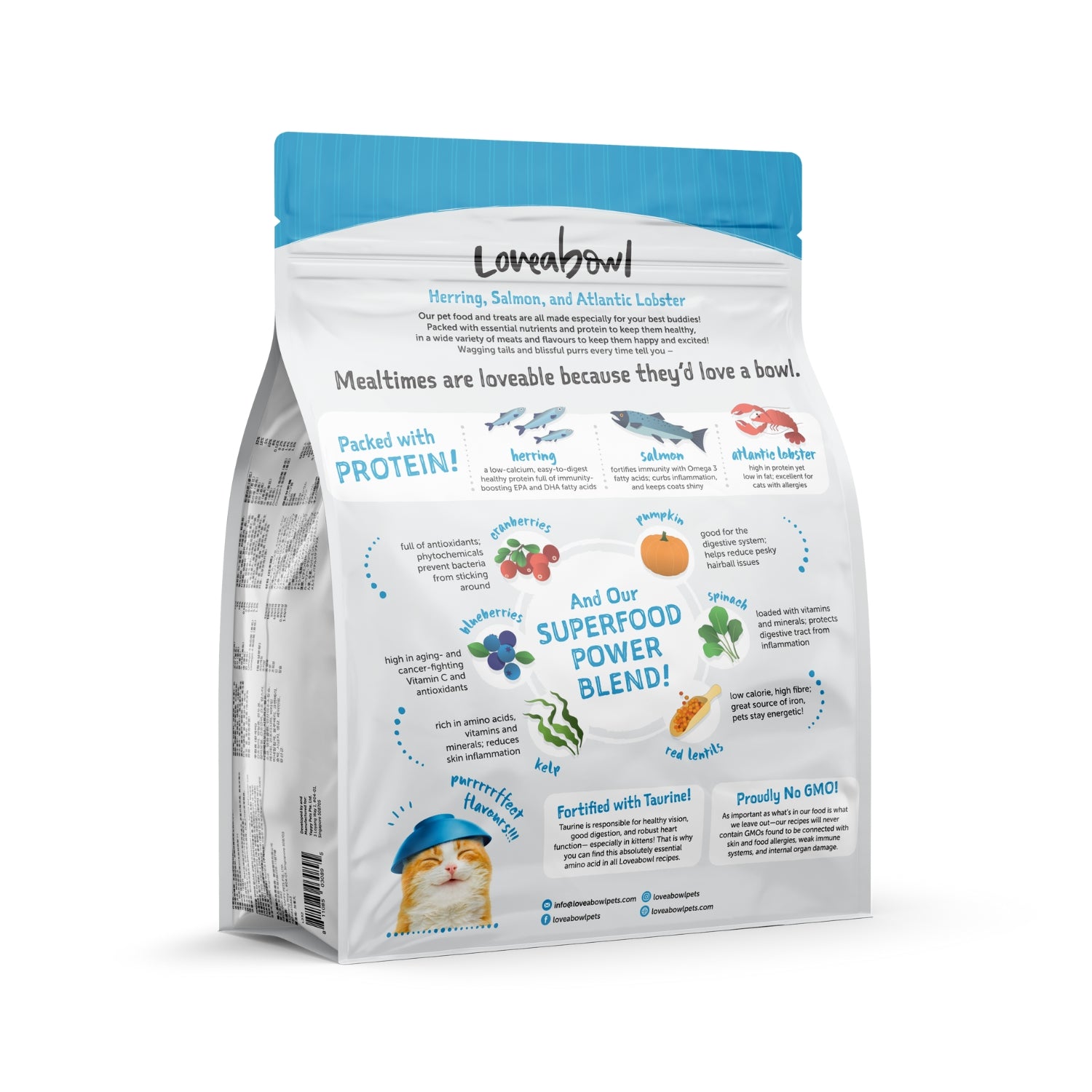 Loveabowl Grain Free Herring, Salmon & Atlantic Lobster Crab Dry Cat Food