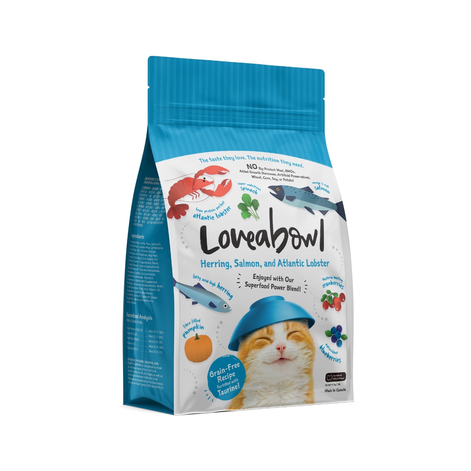 Loveabowl Grain Free Herring, Salmon & Atlantic Lobster Crab Dry Cat Food