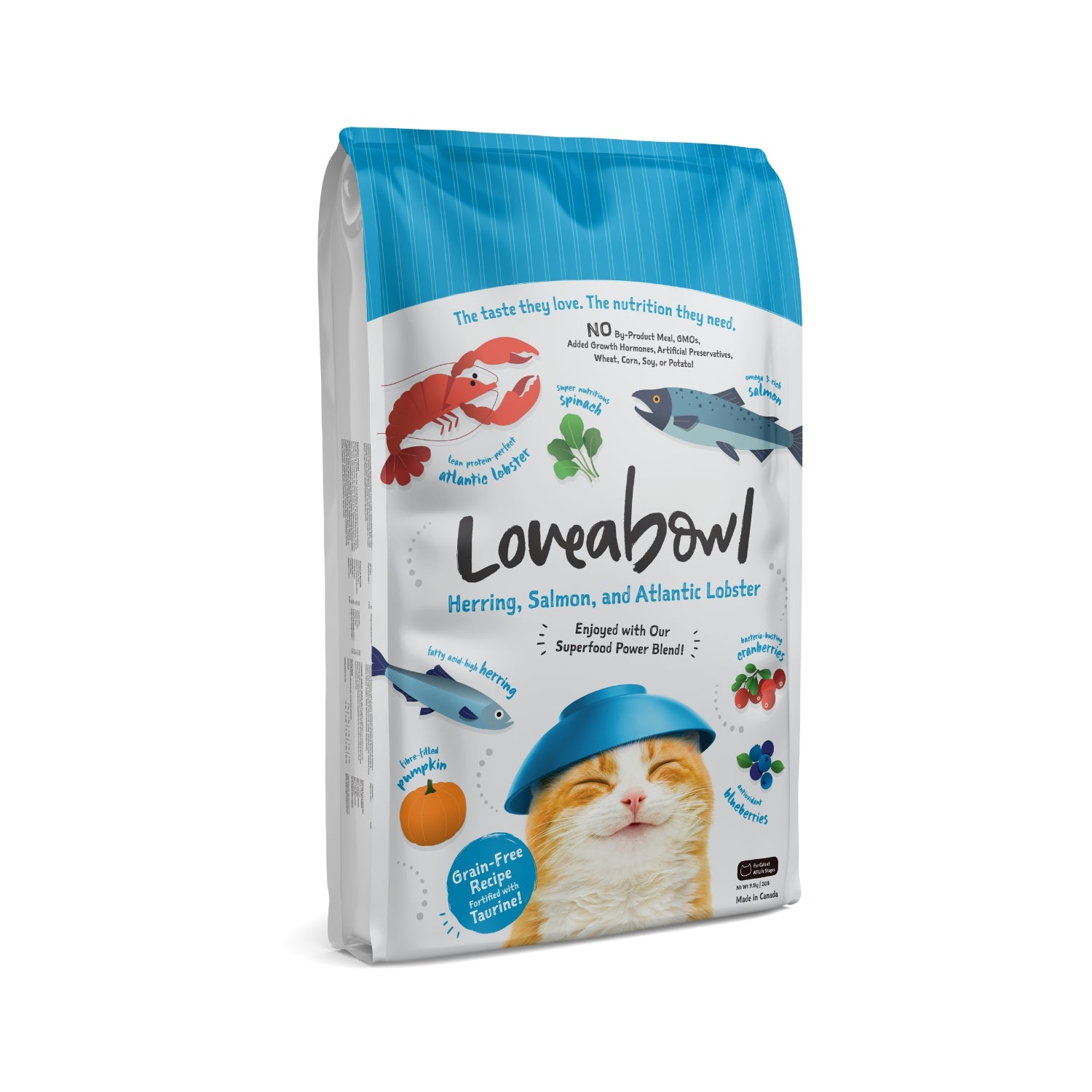 Loveabowl Grain Free Herring, Salmon & Atlantic Lobster Crab Dry Cat Food