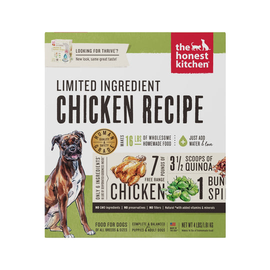 The Honest Kitchen Thrive Limited Ingredient Chicken Dehydrated Dog Food