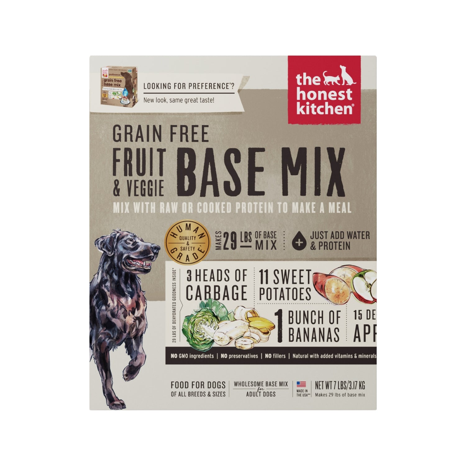 The Honest Kitchen Preference Grain Free Fruit & Veggie Base Mix Dehydrated Dog Food