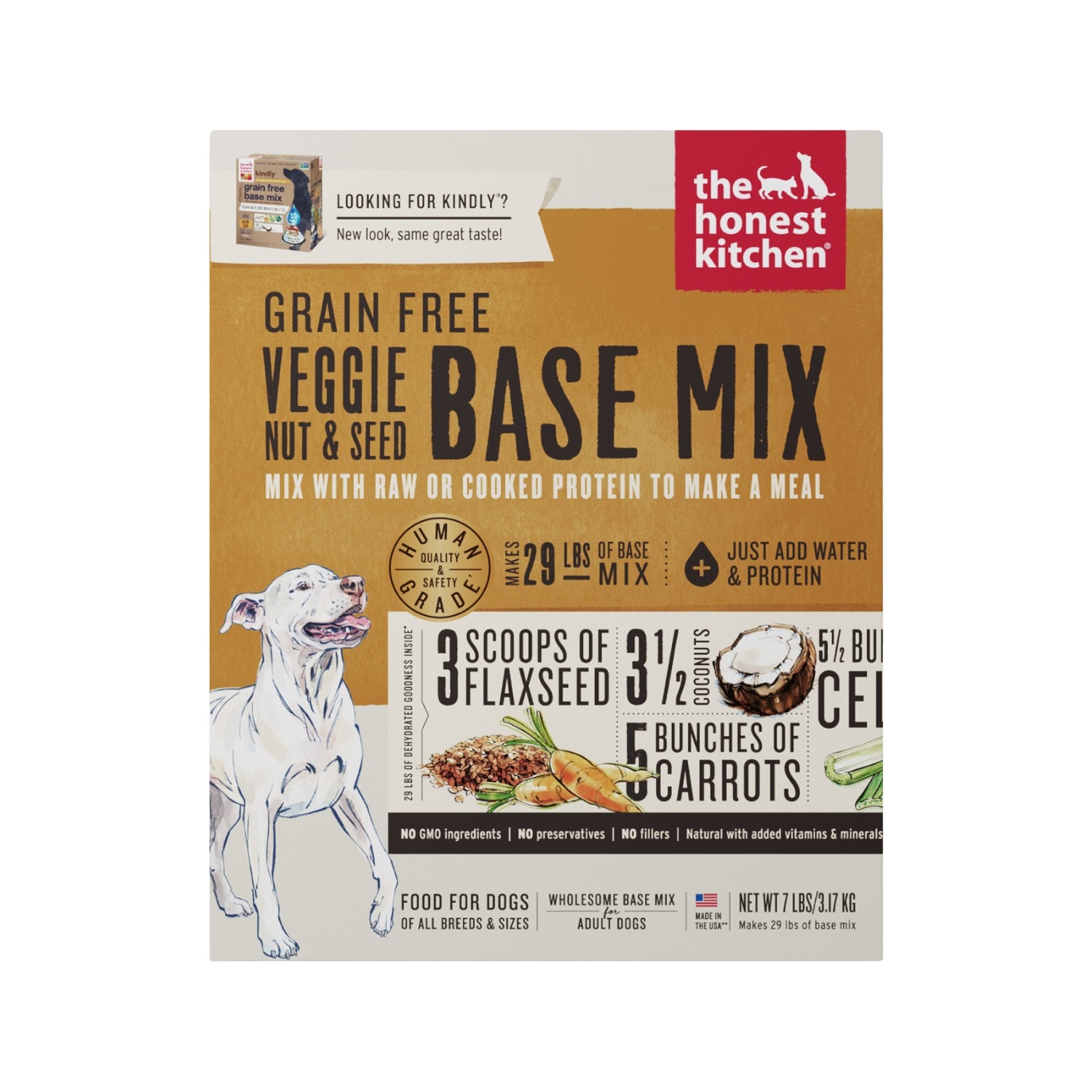 The Honest Kitchen Kindly Grain Free Veggie, Nut & Seed Base Mix Dehydrated Dog Food