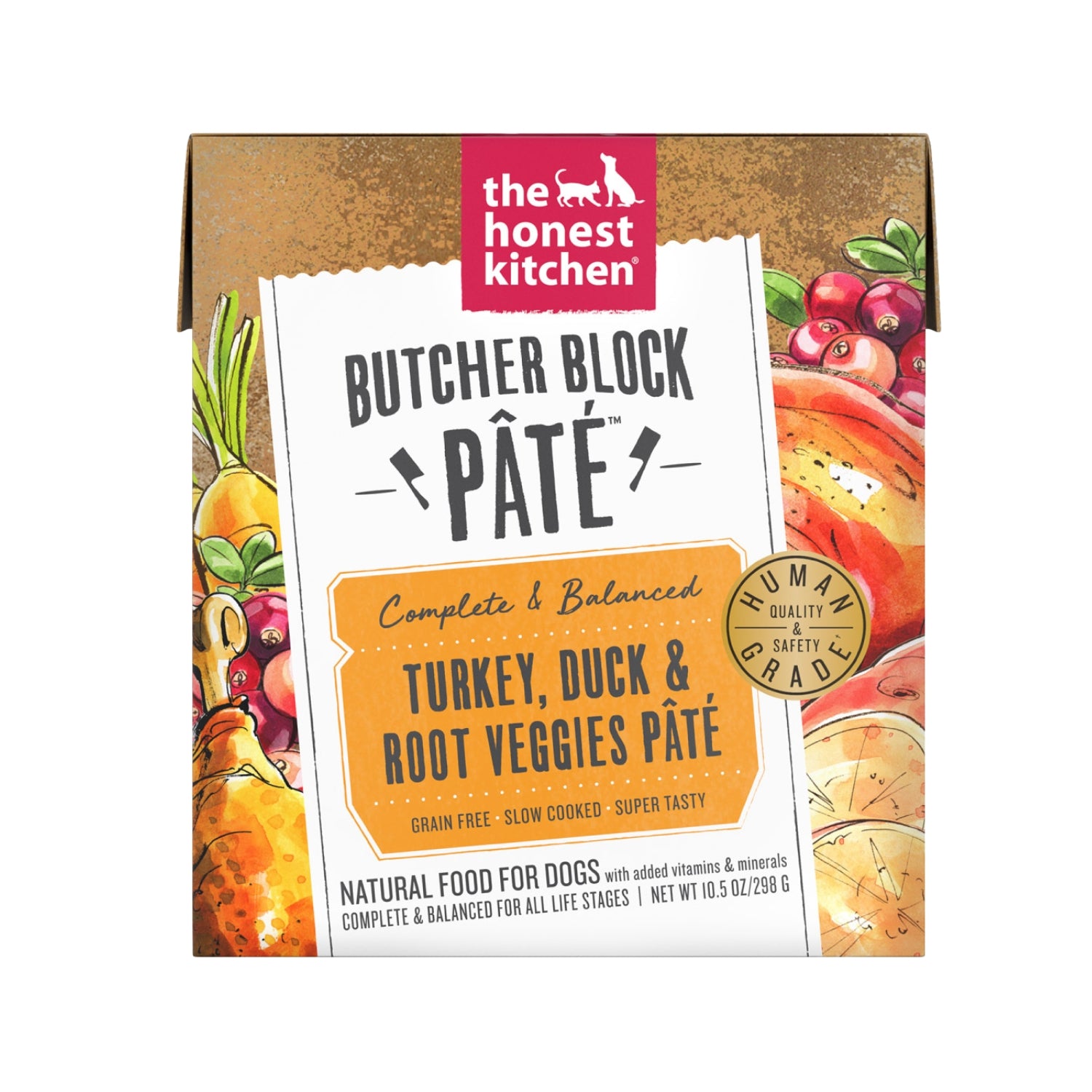 The Honest Kitchen Butcher Block Pate Turkey, Duck & Root Veggies Dog Food