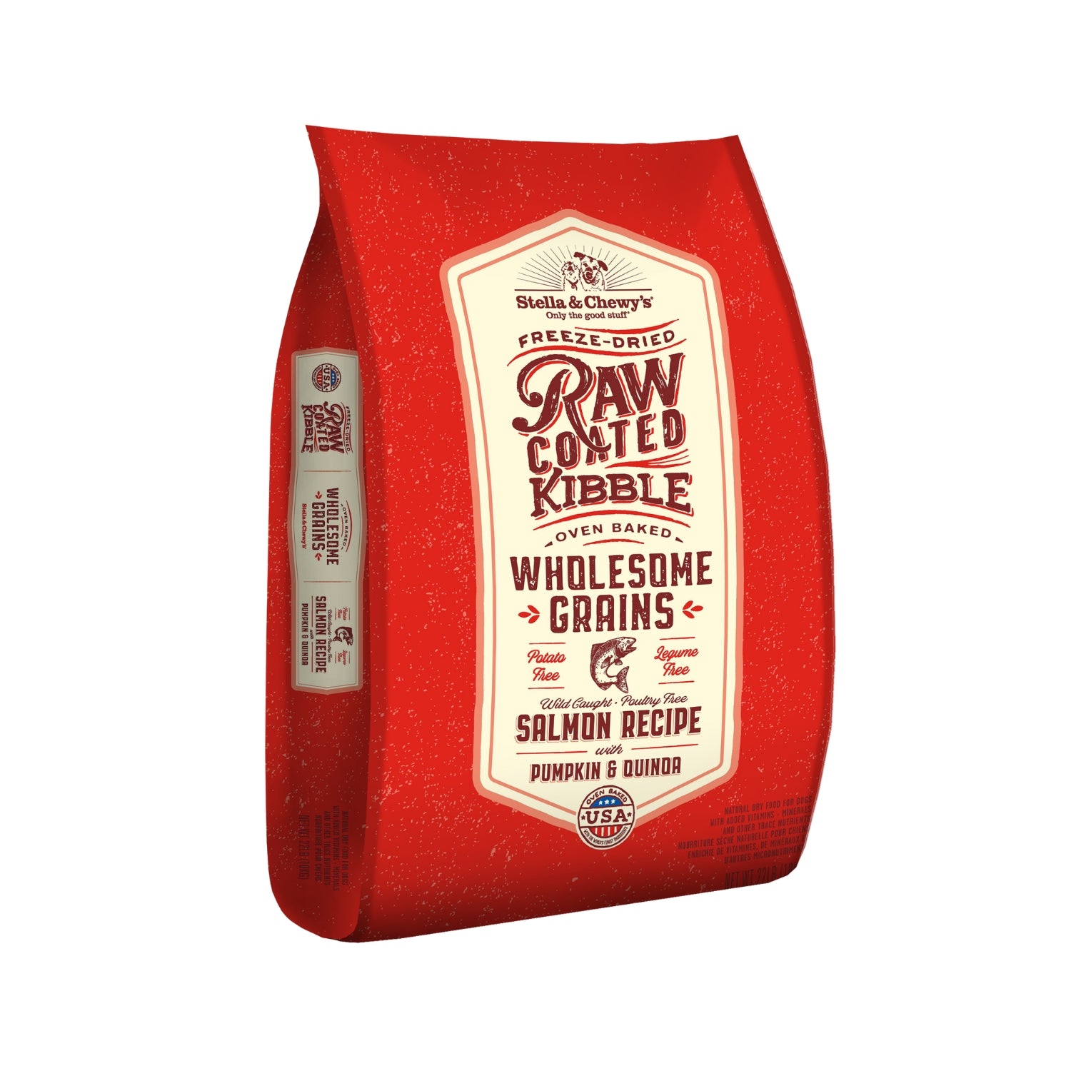 Stella & Chewy's Raw Coated Kibble Wholesome Grains Salmon with Pumpkin & Quinoa Dry Dog Food