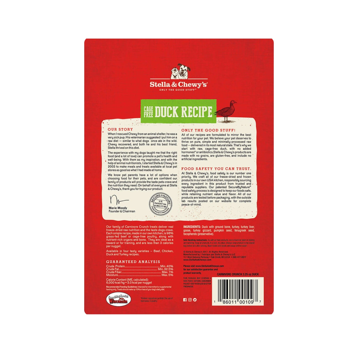 Stella & Chewy’s Freeze Dried Carnivore Crunch Cage Free Duck Grain-Free Dog Treats