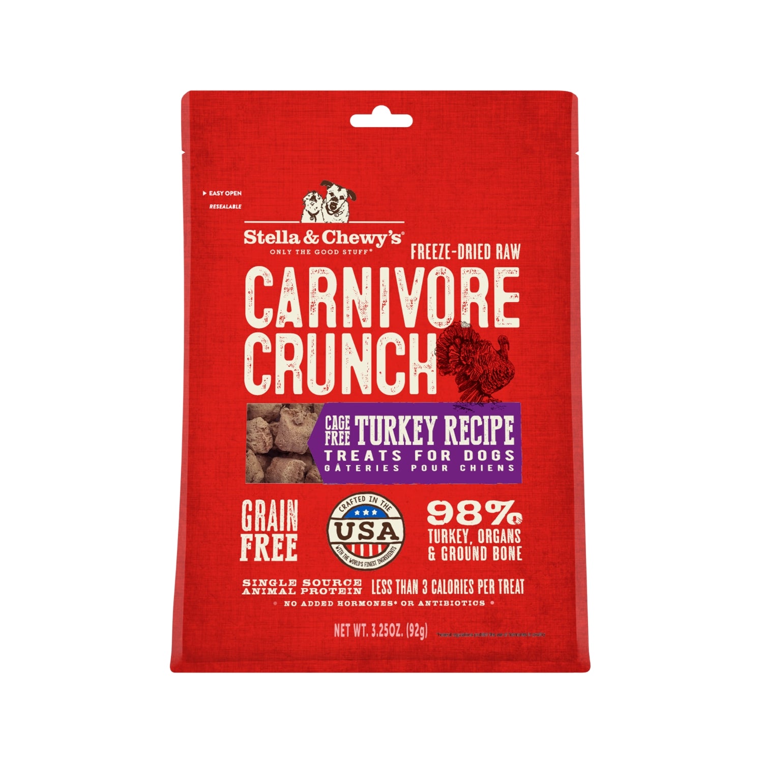 Stella & Chewy’s Freeze Dried Carnivore Crunch Cage Free Turkey Grain-Free Dog Treats