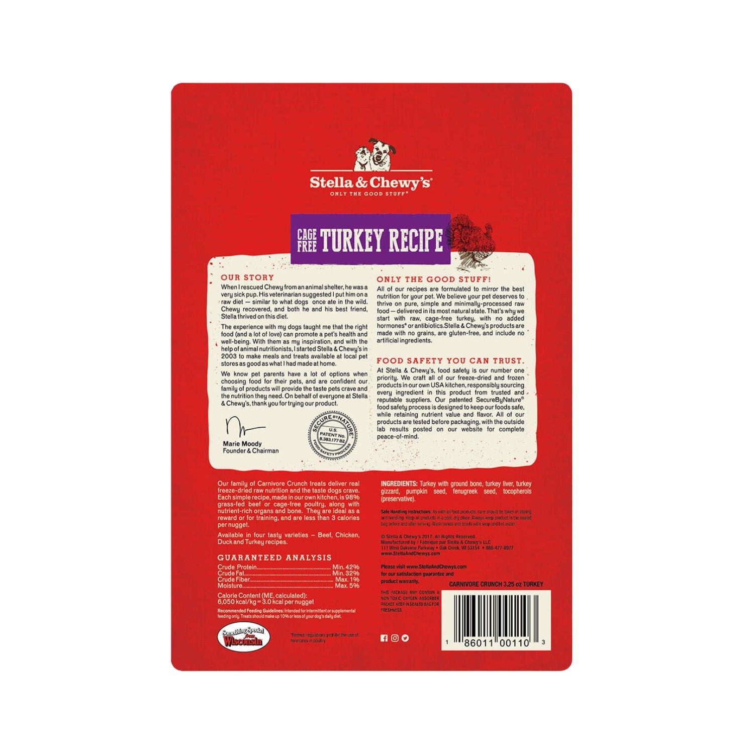 Stella & Chewy’s Freeze Dried Carnivore Crunch Cage Free Turkey Grain-Free Dog Treats