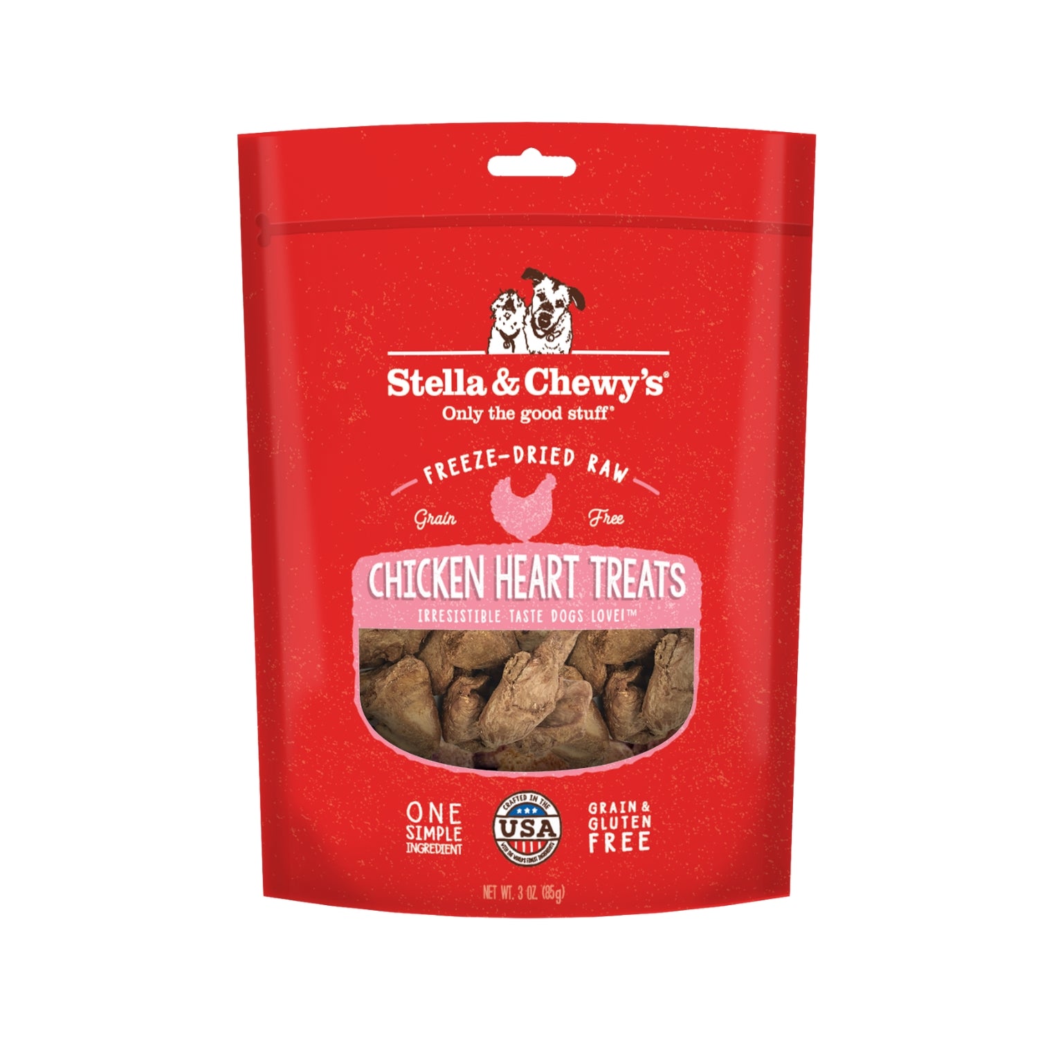 Stella & Chewy’s Freeze Dried Single Ingredient Chicken Heart Dog Treats