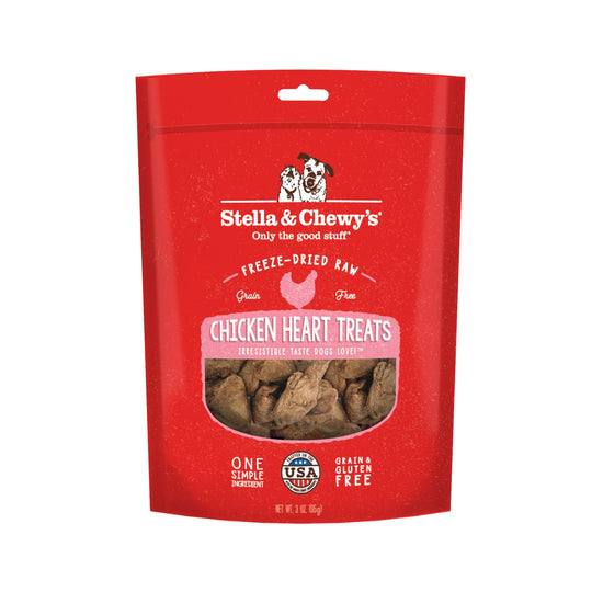 Stella & Chewy’s Freeze Dried Single Ingredient Chicken Heart Dog Treats