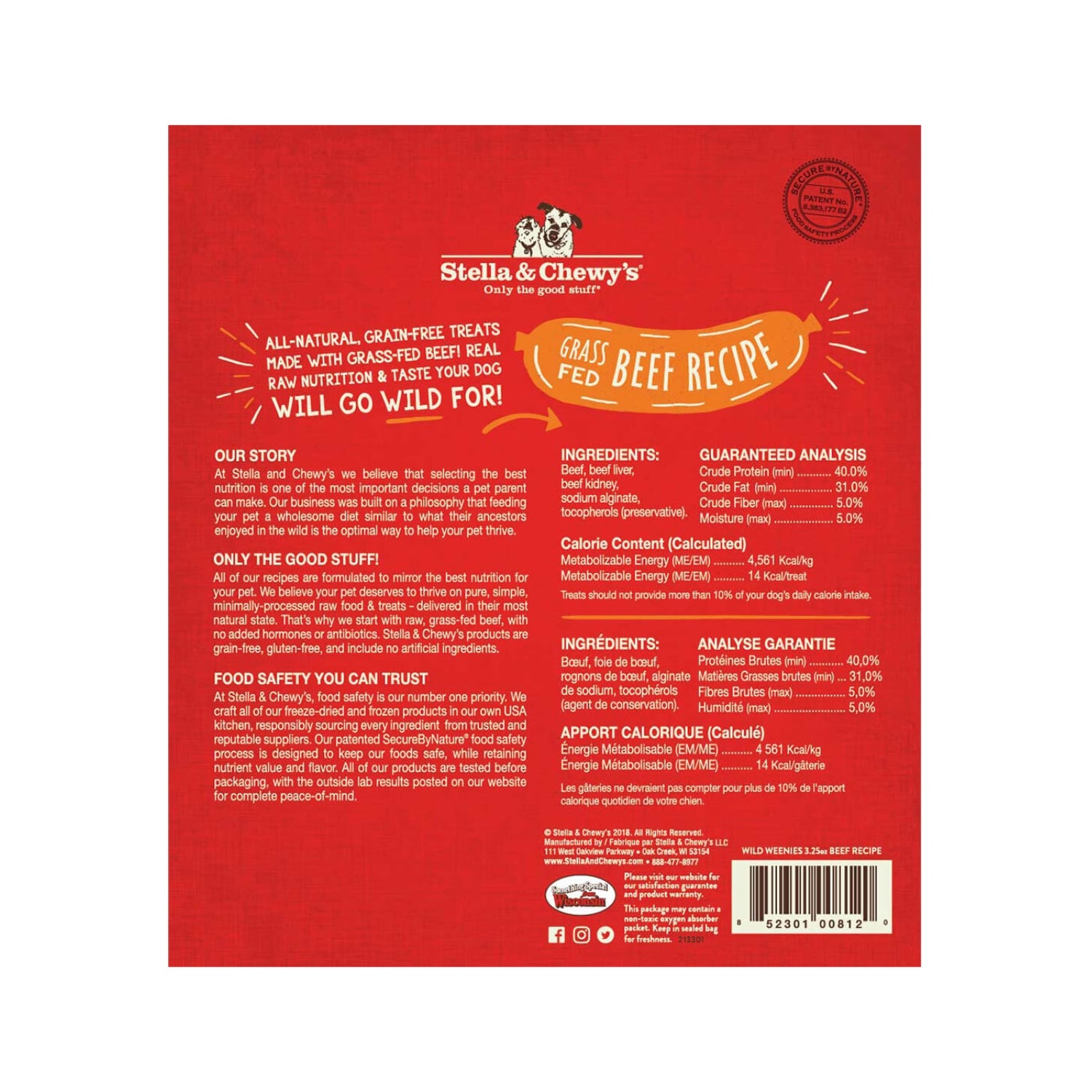 Stella & Chewy’s Freeze Dried Wild Weenies Grass Fed Beef Dog Treats