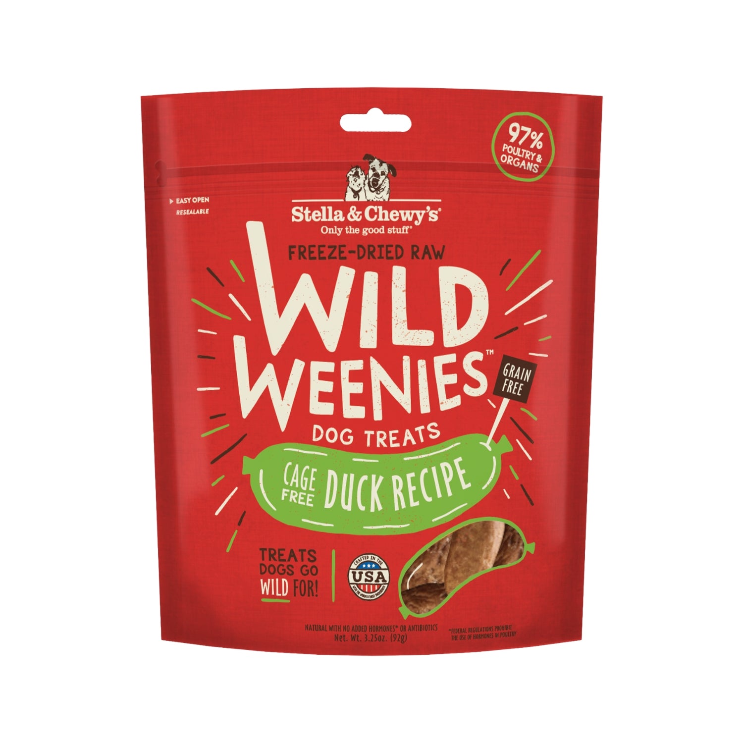 Stella & Chewy’s Freeze Dried Wild Weenies Cage Free Duck Dog Treats